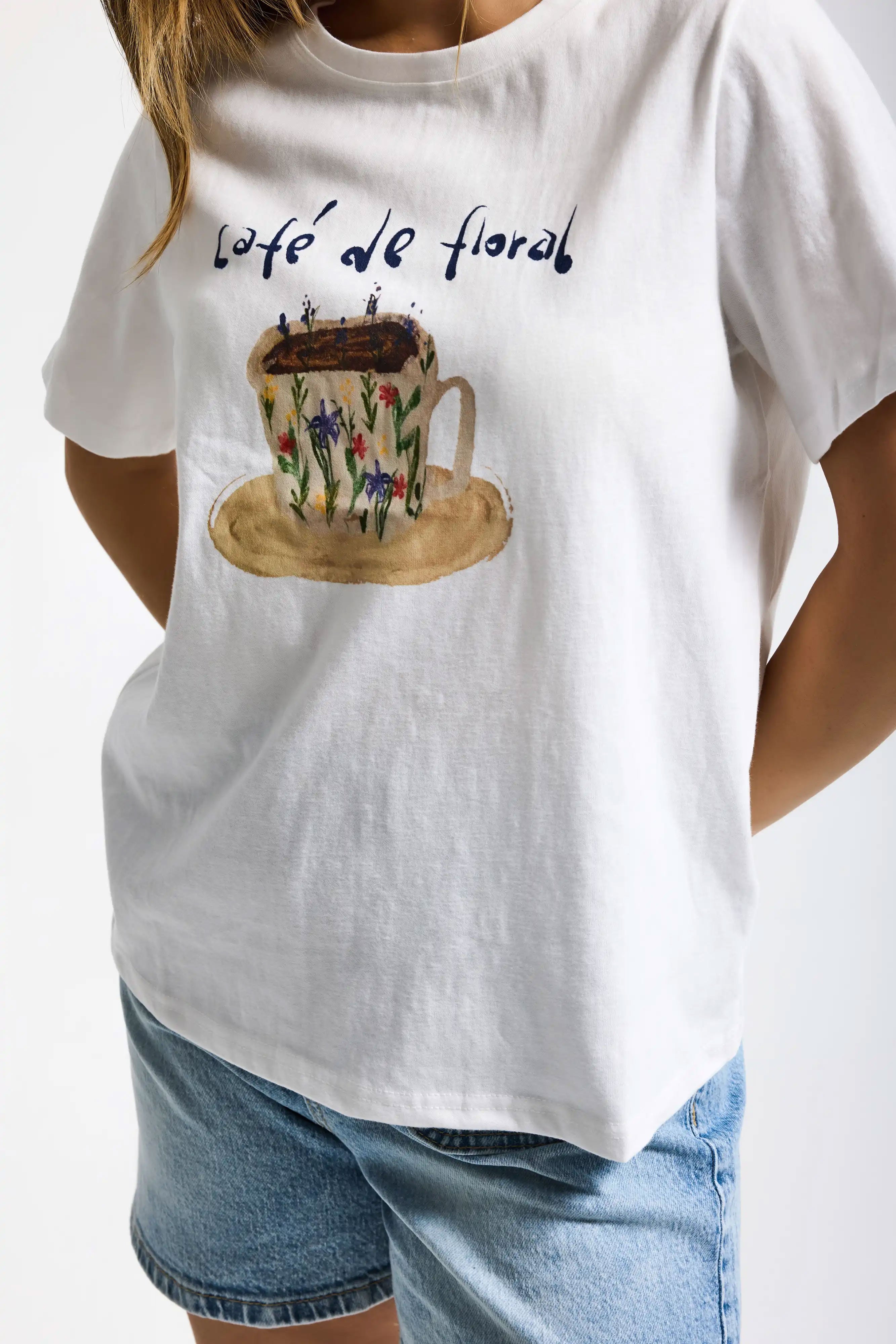 Kadın Beyaz w5 Oversize Özel Baskılı Tasarım T-Shirt