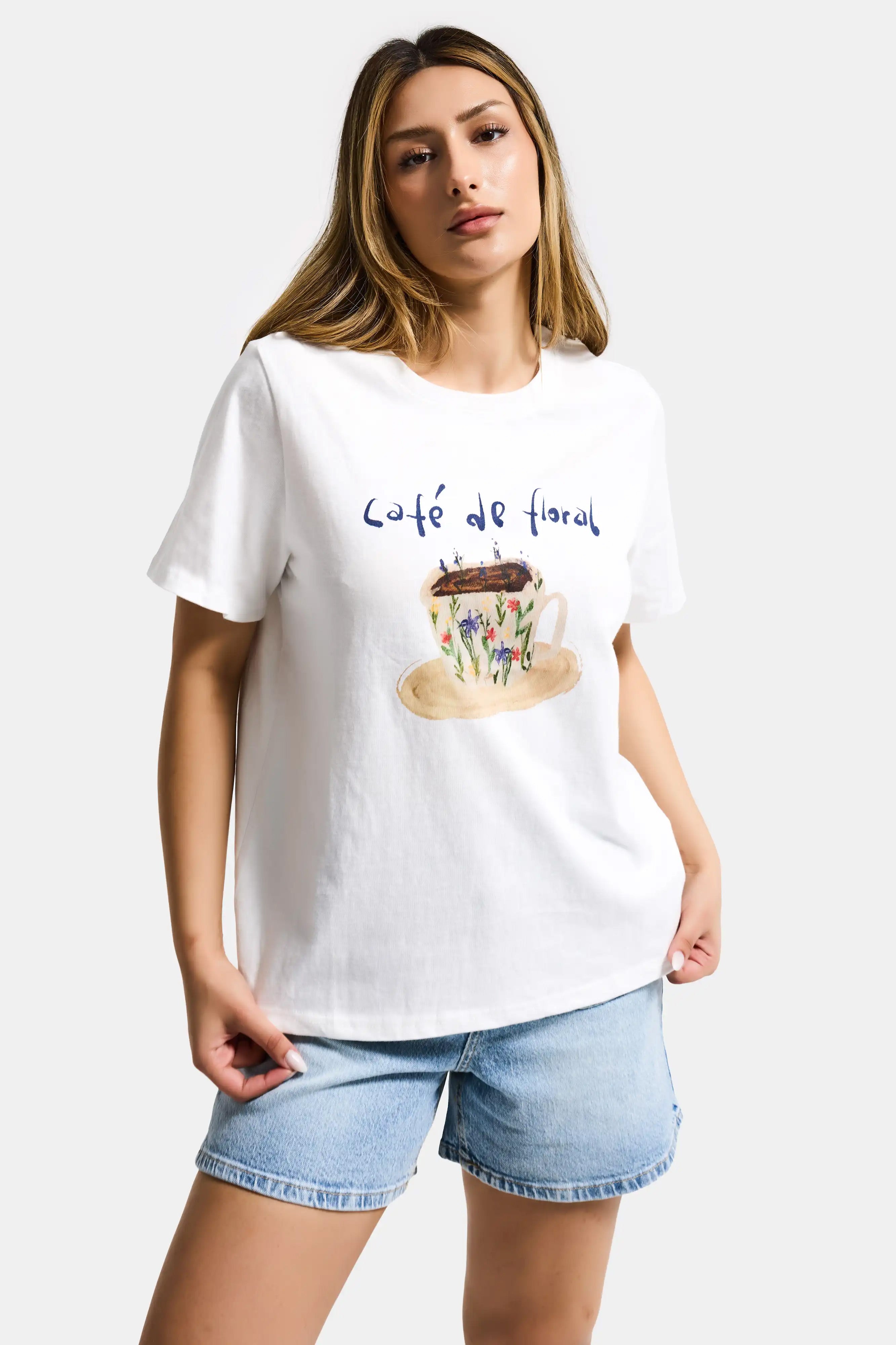 Kadın Beyaz w5 Oversize Özel Baskılı Tasarım T-Shirt