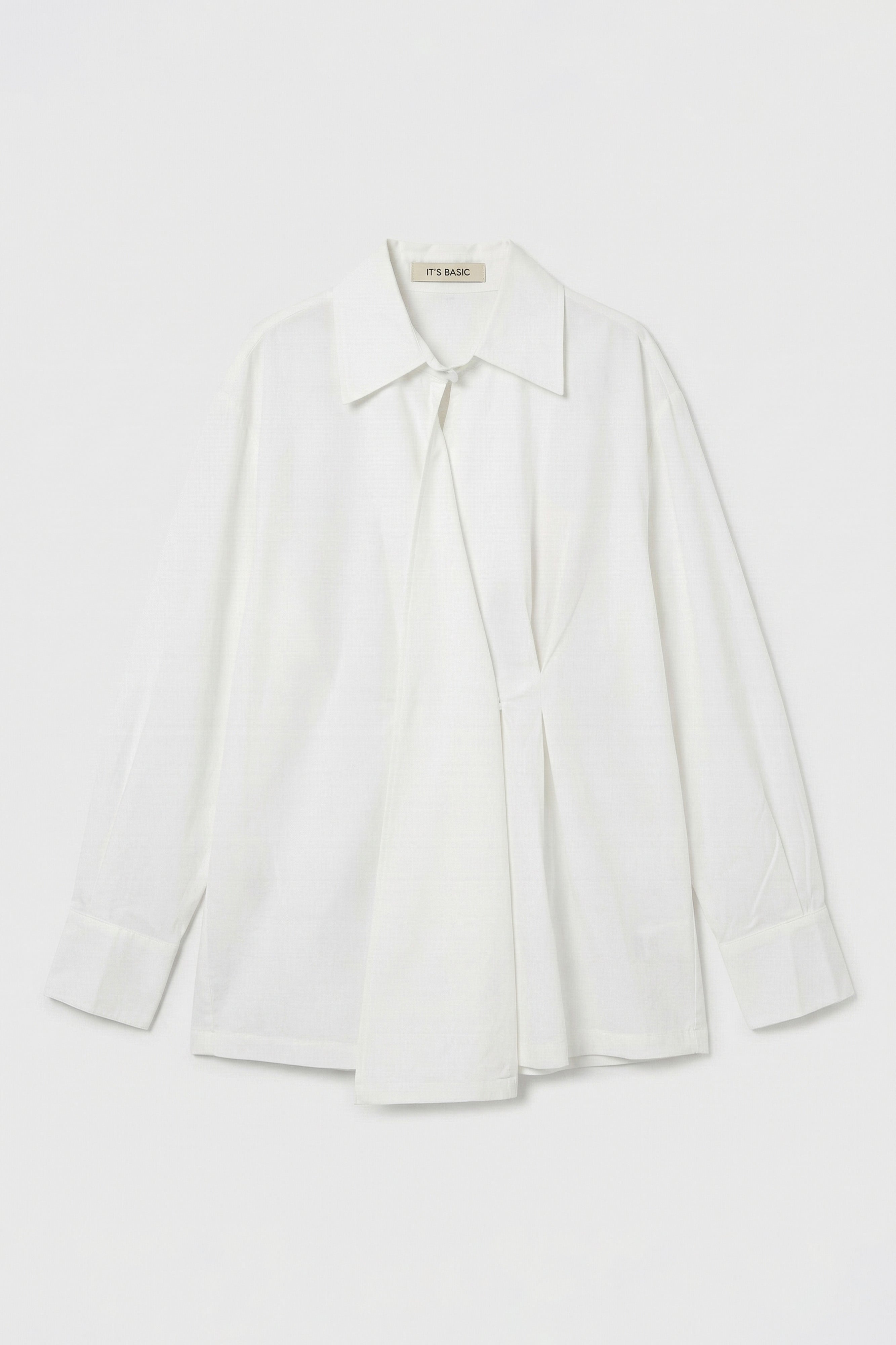 Kadın Beyaz w5 Oversize Özel Pamuk Kumaş Tasarım Gömlek