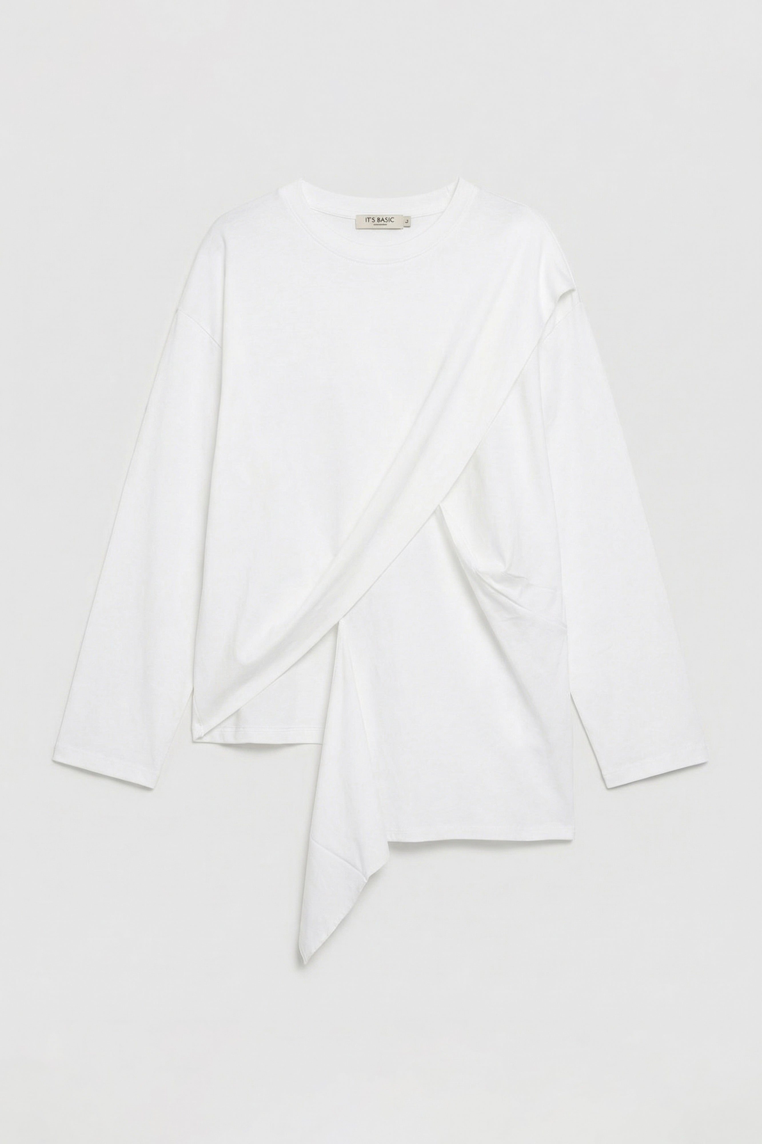 Kadın Beyaz w5 Oversize Çift Parça Tasarım Gömlek Sweatshirt