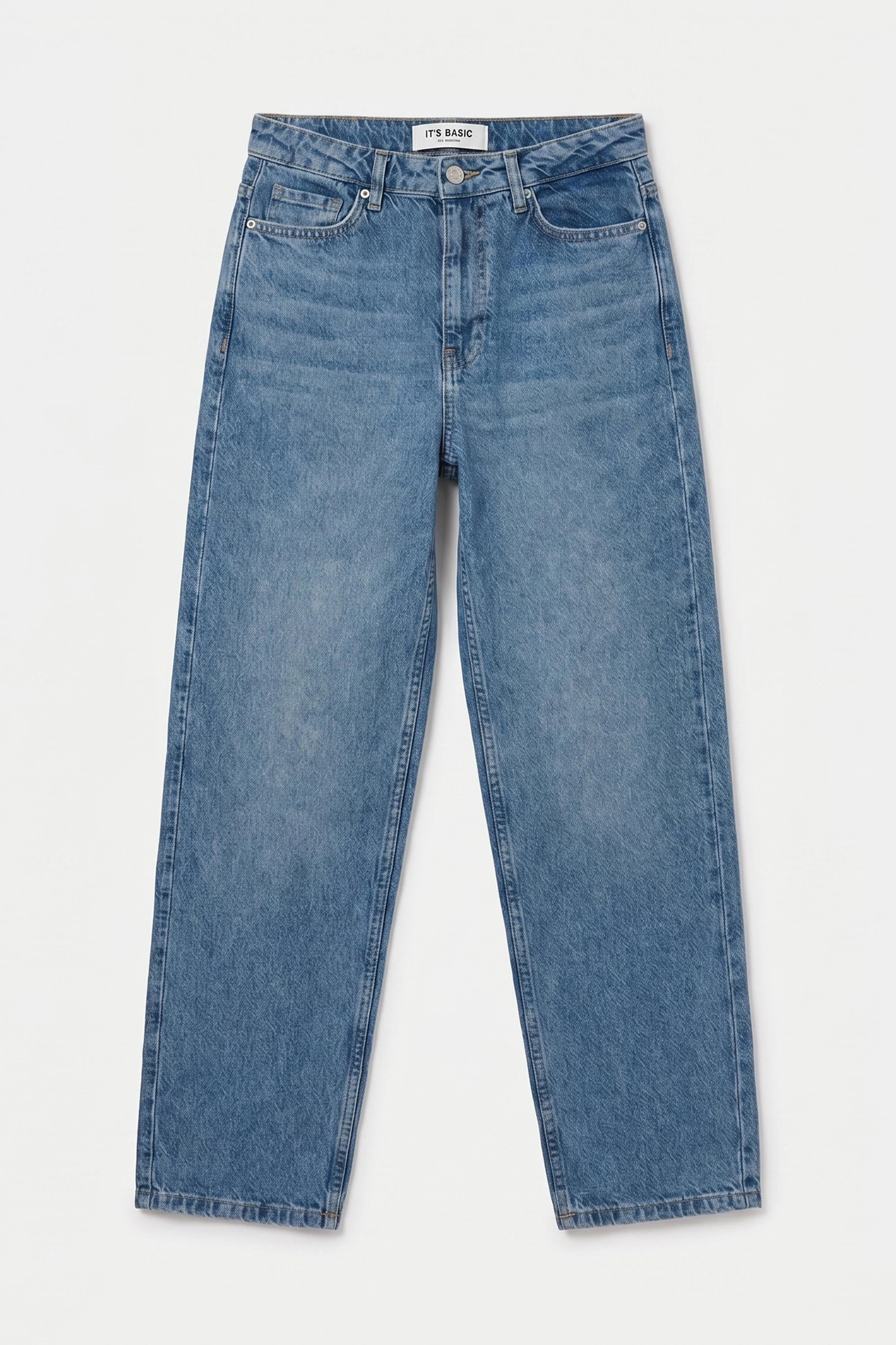Kadın Mavi 4s6-4 Relax Fit Esnek Kumaş Denim Jean
