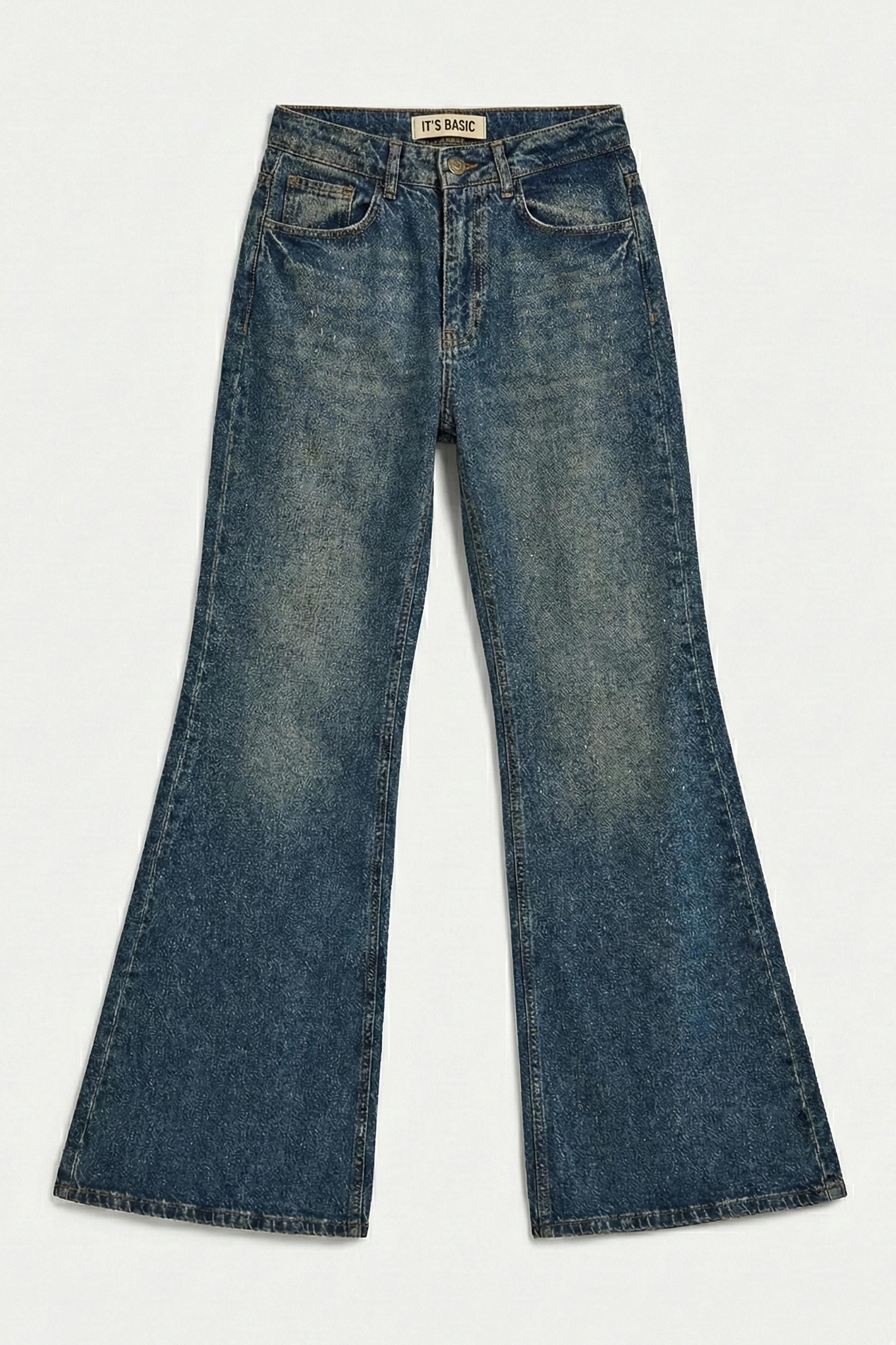 Kadın Tint Kot Rengi 2w5-8 Flare Fit Komfort Kumaş İç Boy 83cm Denim Jean