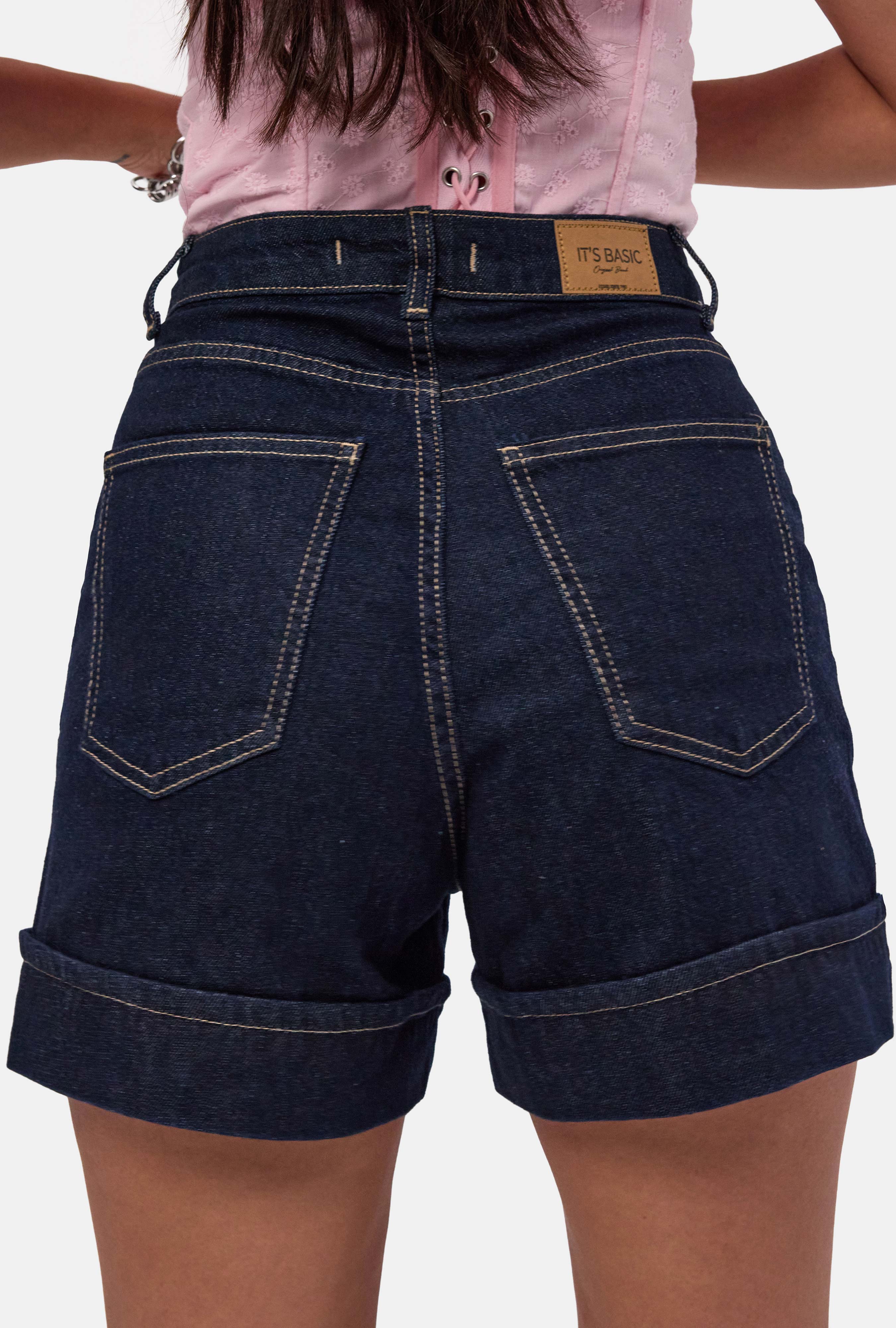 Женские джинсовые шорты Indigo Selvedge 7s6-50, прямой крой, свободная посадка