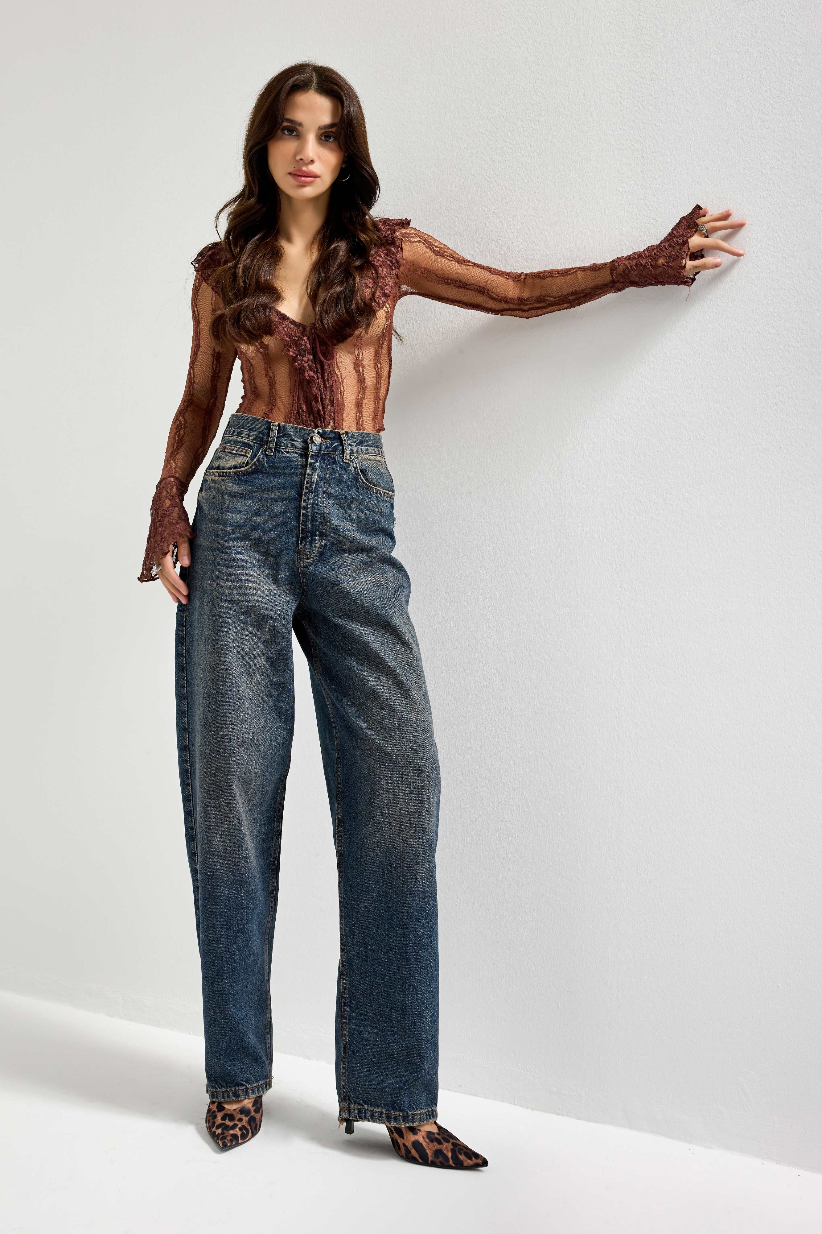 Women's T.Jeans Color 2w48 Skater Fir Loose Cut Denim