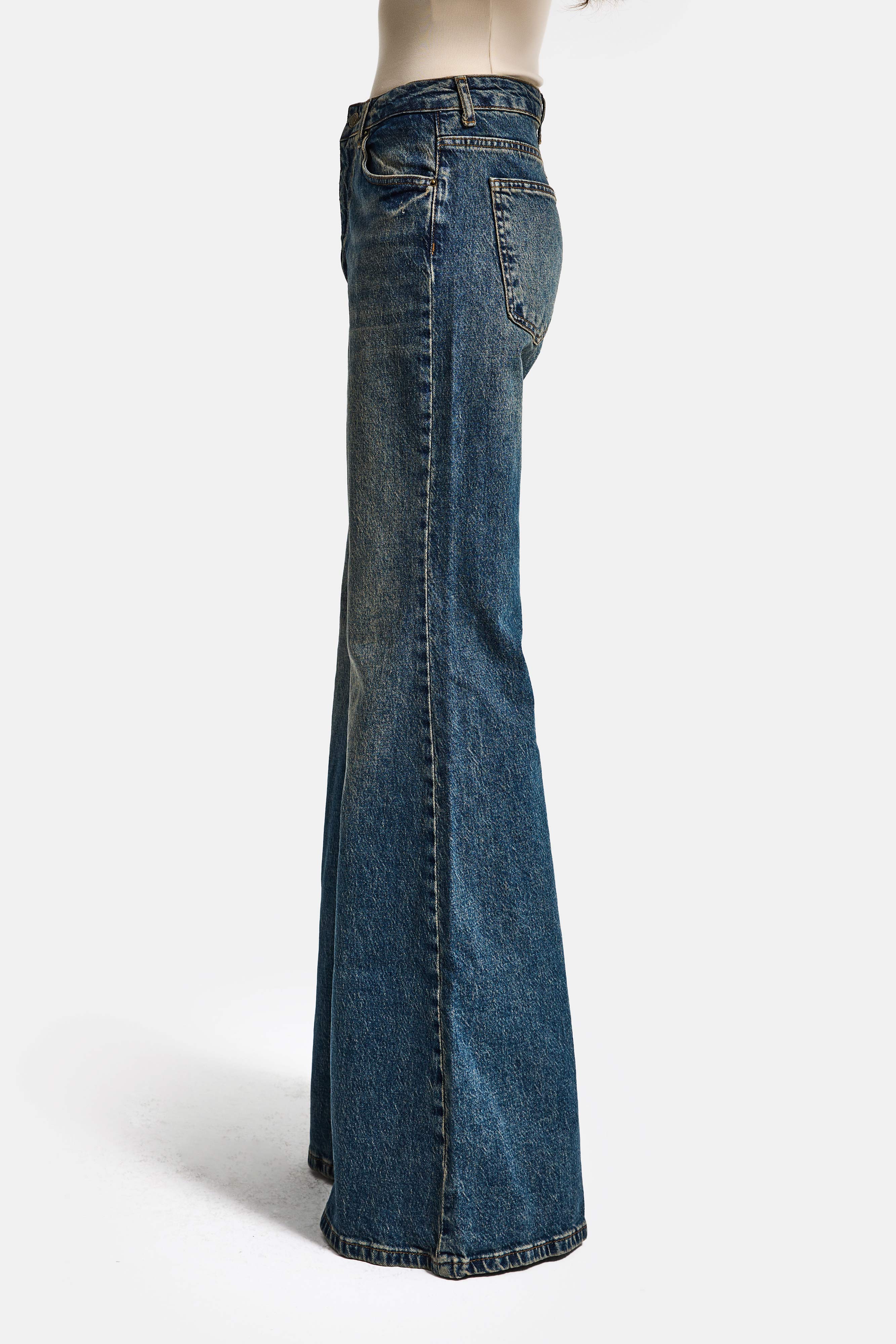 Kadın Tint Kot Rengi 2w5-8 Flare Fit Komfort Kumaş İç Boy 83cm Denim Jean