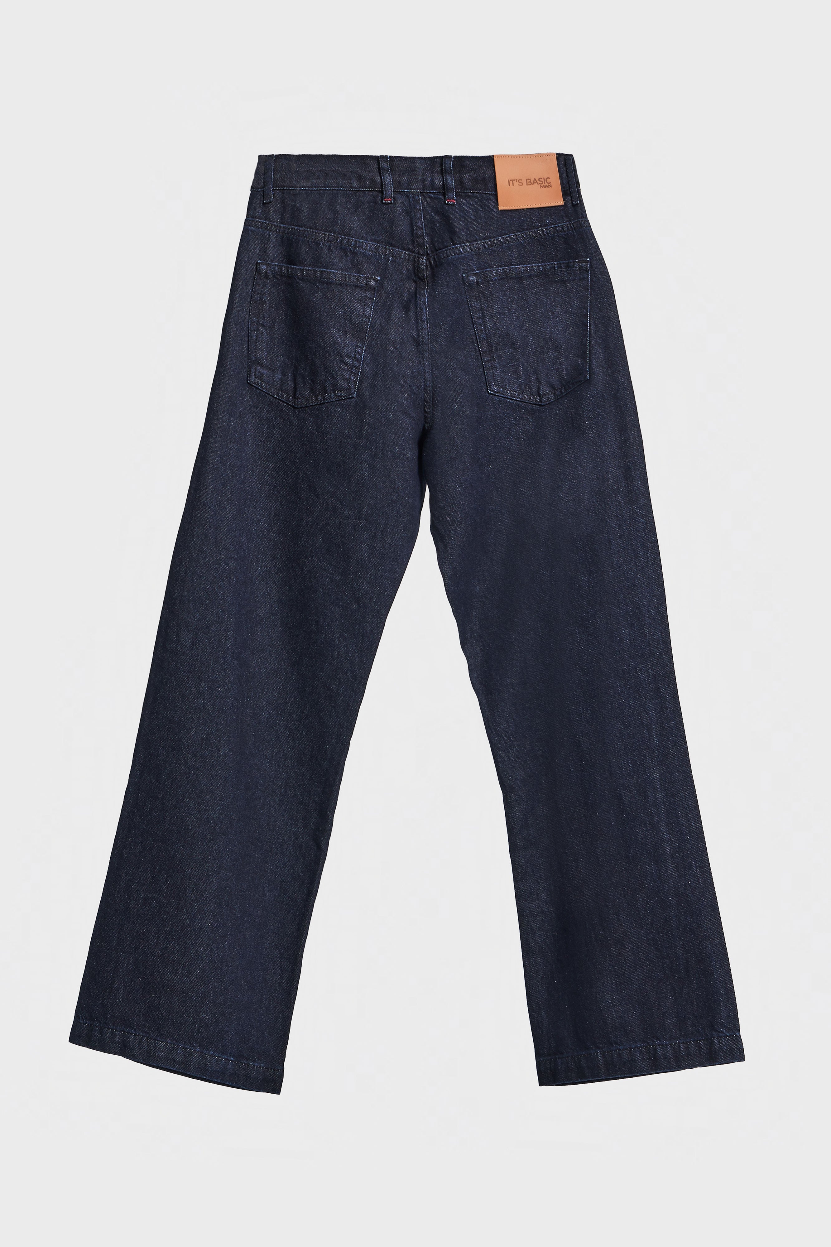 Erkek İndigo Renk NC17 7w5-50 Relaxed Baggy Fit Kemeri Bağcıklı İç Boy 79cm %100 Koton Denim Jean