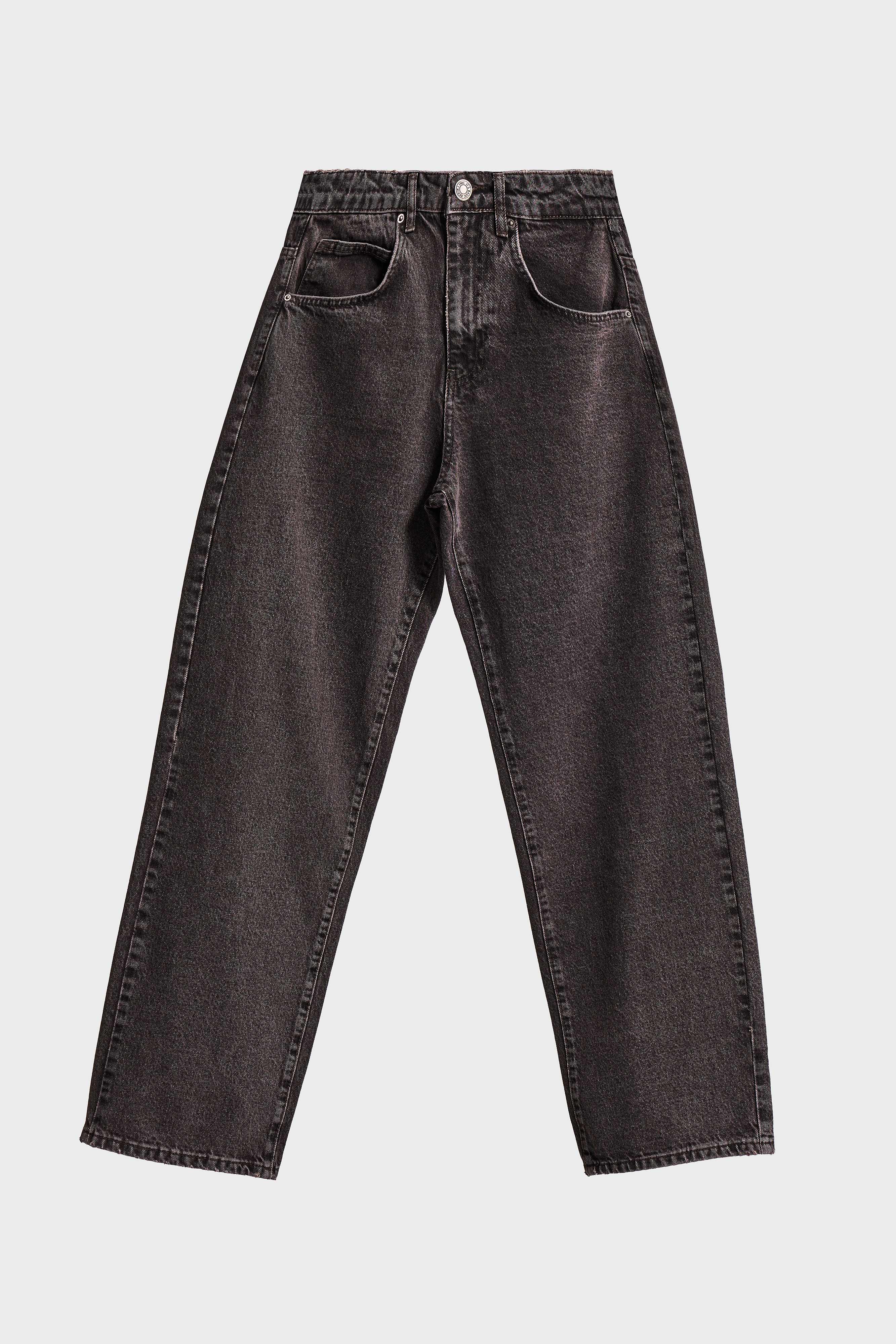 Erkek Koyu Kot Rengi 1s6-154 TT25 Relaxed Baggy Fit İç Boy 80cm Rahat Kesim %100 Koton Denim Jean