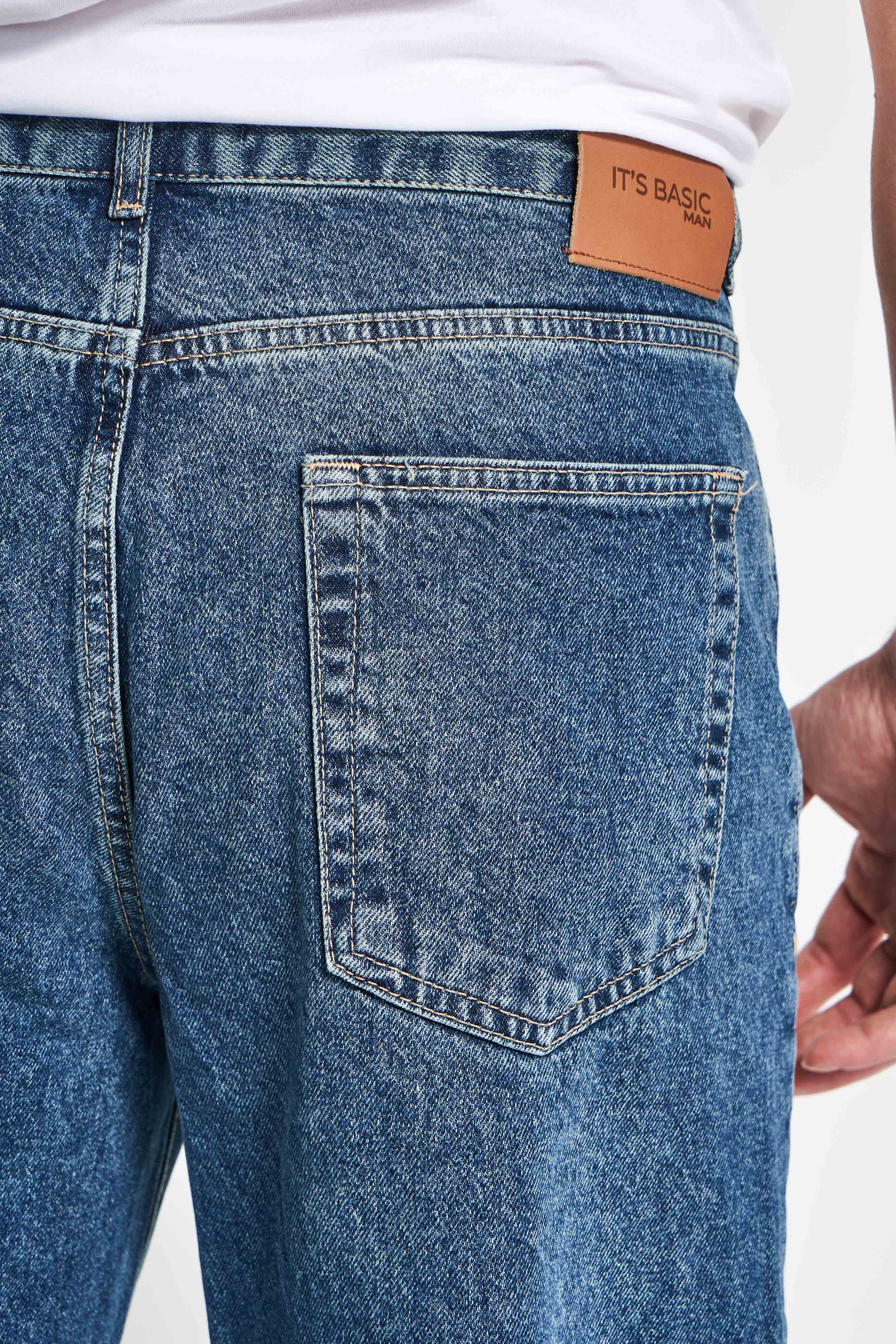 Erkek Koyu T.Kot Rengi 4w5-31 Loose Fit %100 Koton Denim Jean