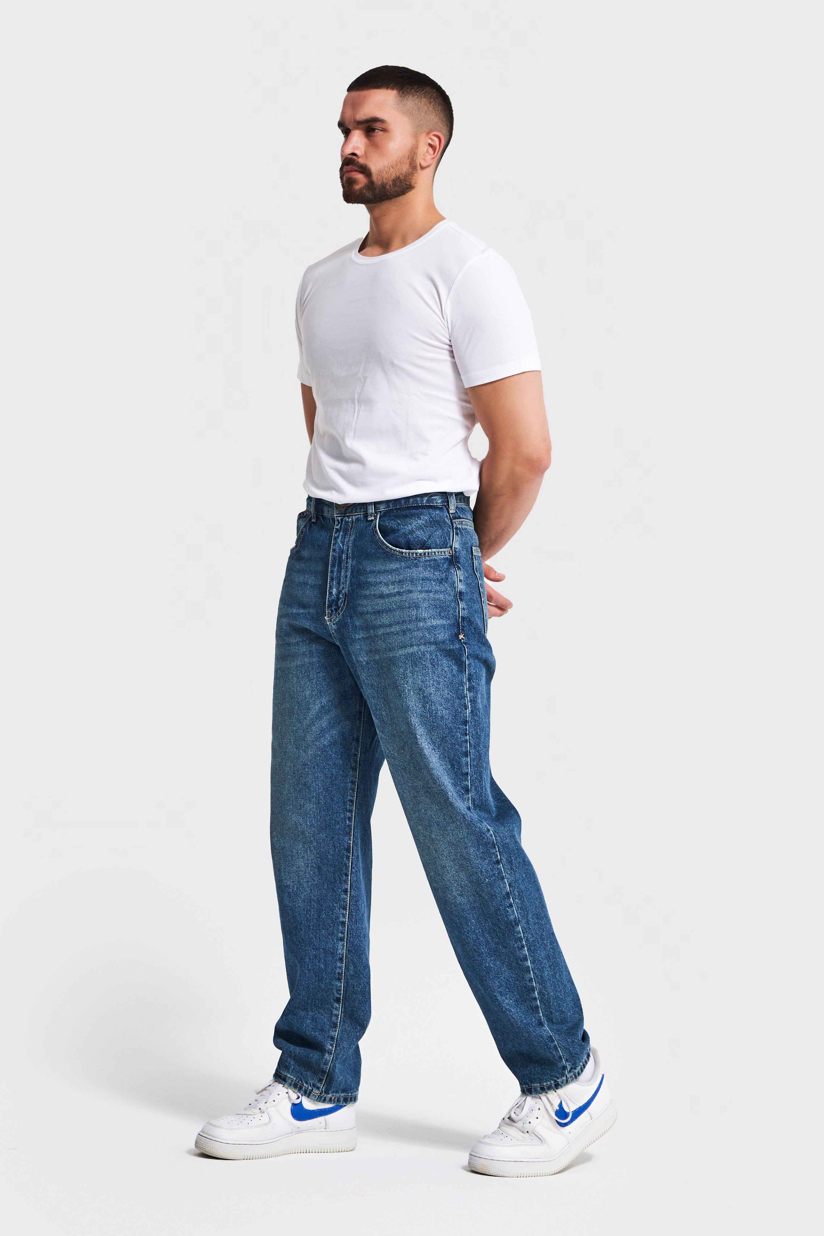 Erkek Koyu T.Kot Rengi 4w5-31 Loose Fit %100 Koton Denim Jean