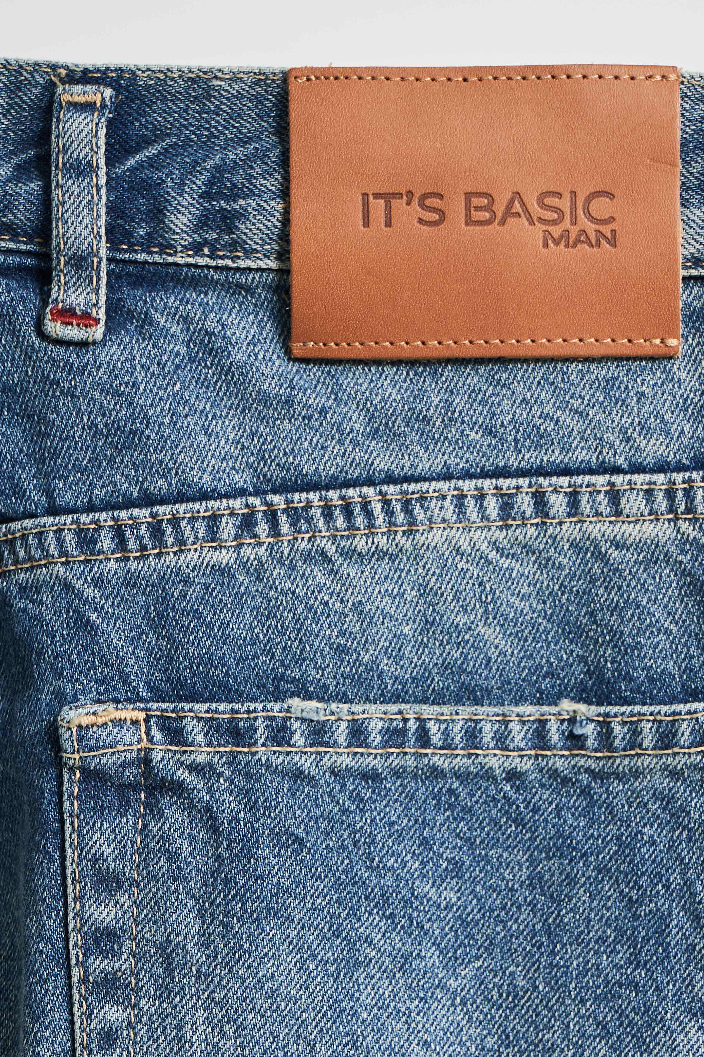Erkek T.Kot Rengi NC17 2w5-32 Relaxed Baggy Fit Kemeri Bağcıklı İç Boy 79cm %100 Koton Denim Jean