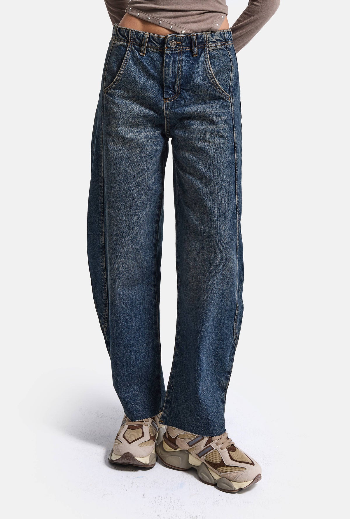 Kadın 2w6-8 Barrel Fit %100 Koton Denim Jean