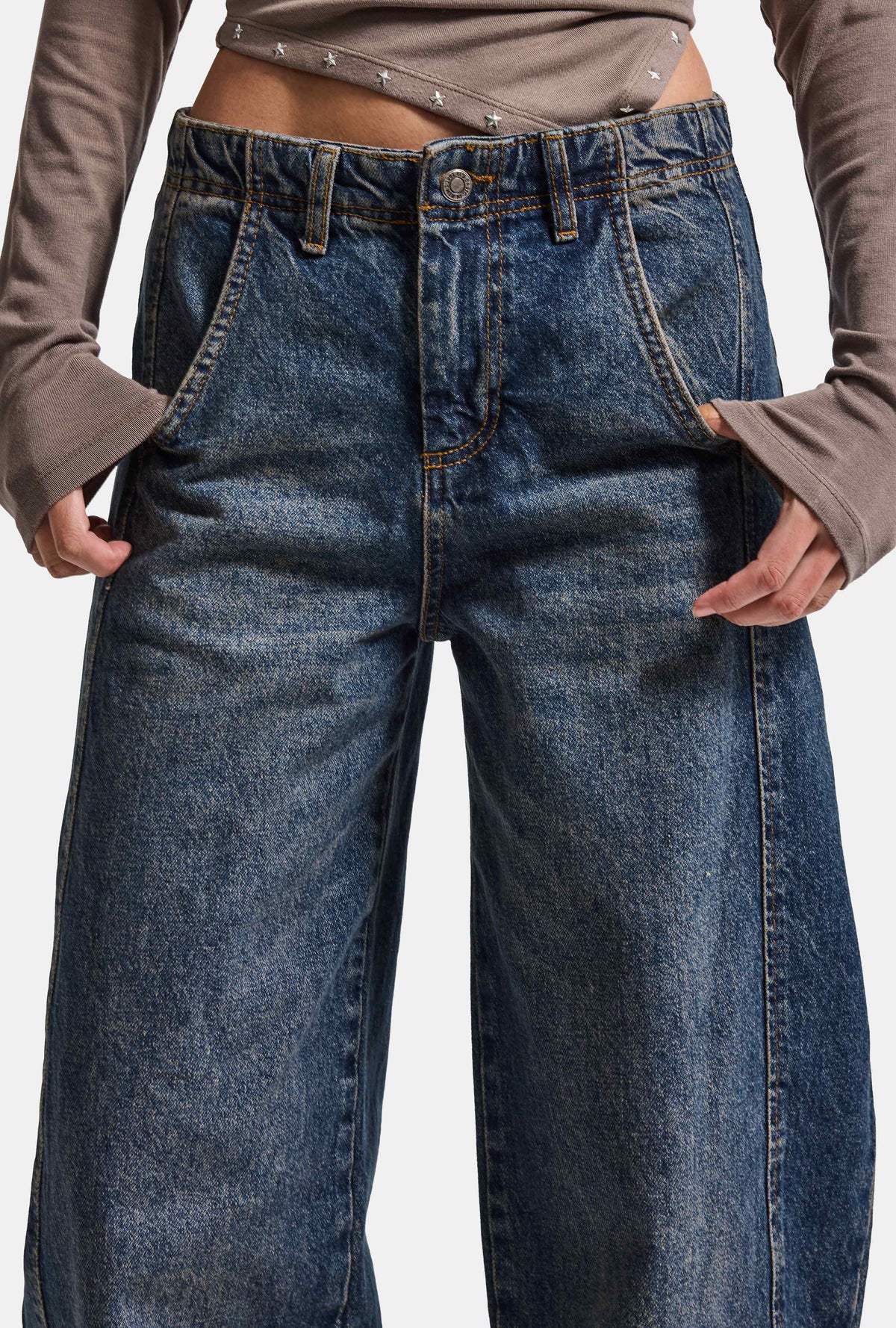 Kadın 2w6-8 Barrel Fit %100 Koton Denim Jean
