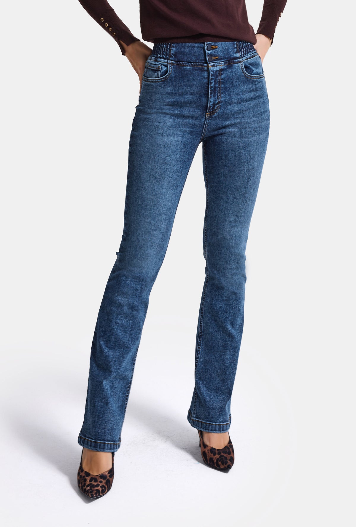 Kadın 4w6-4 Flare Fit Yüksek Bel Süper Esnek Denim Jean