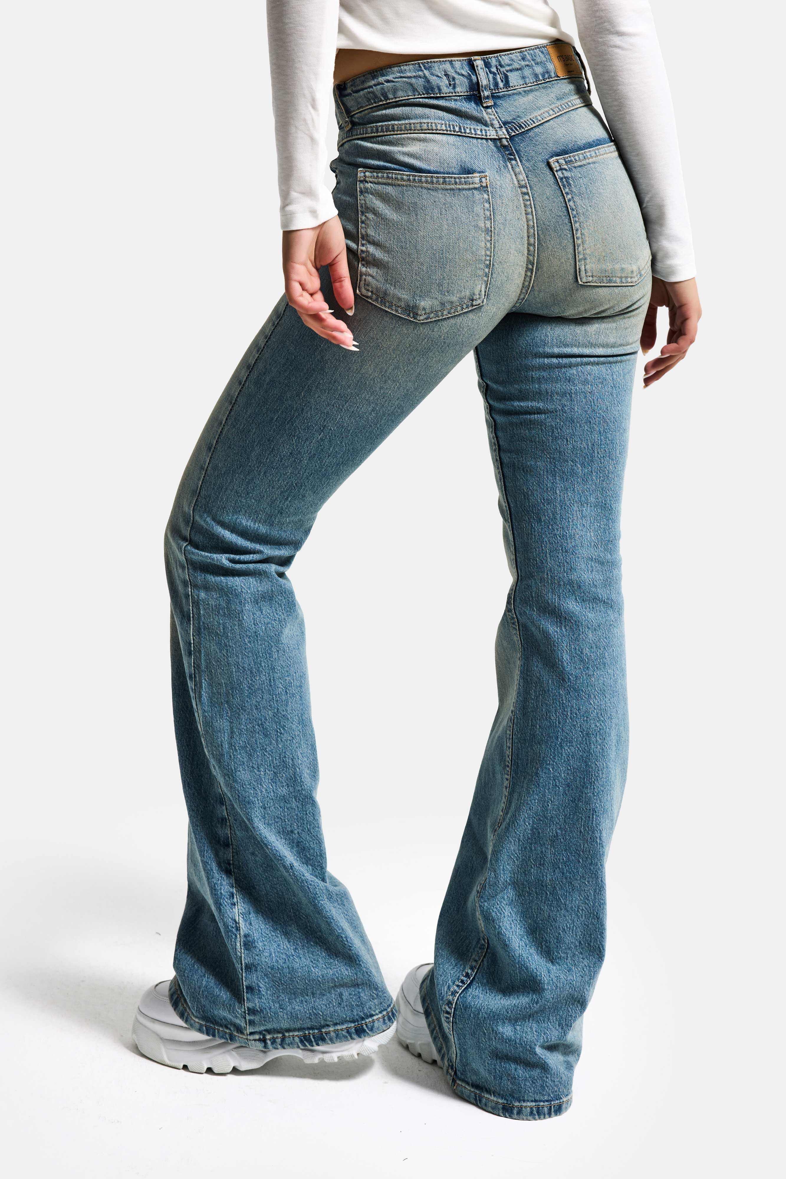 Kadın A.Tint 4s6-32 Mid Rise Flare Fit Esnek Kumaş Denim Jean