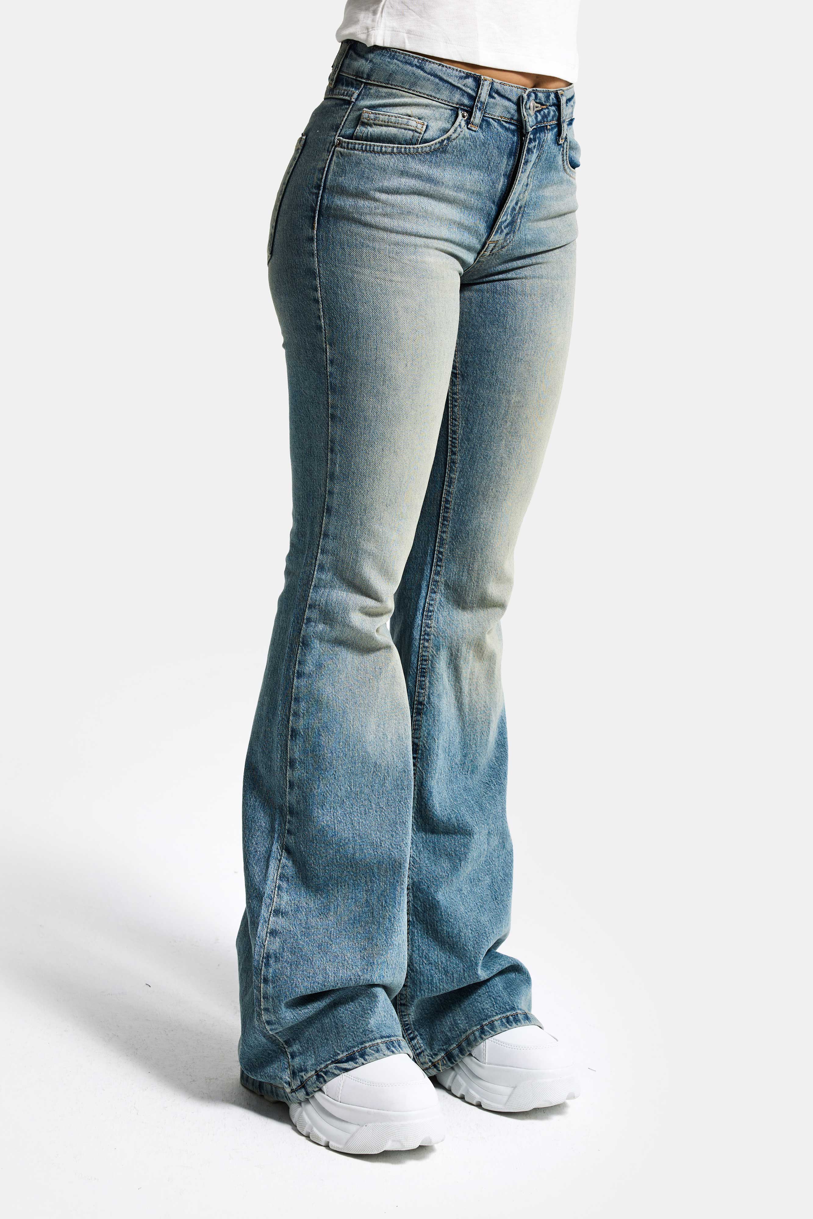 Kadın A.Tint 4s6-32 Mid Rise Flare Fit Esnek Kumaş Denim Jean