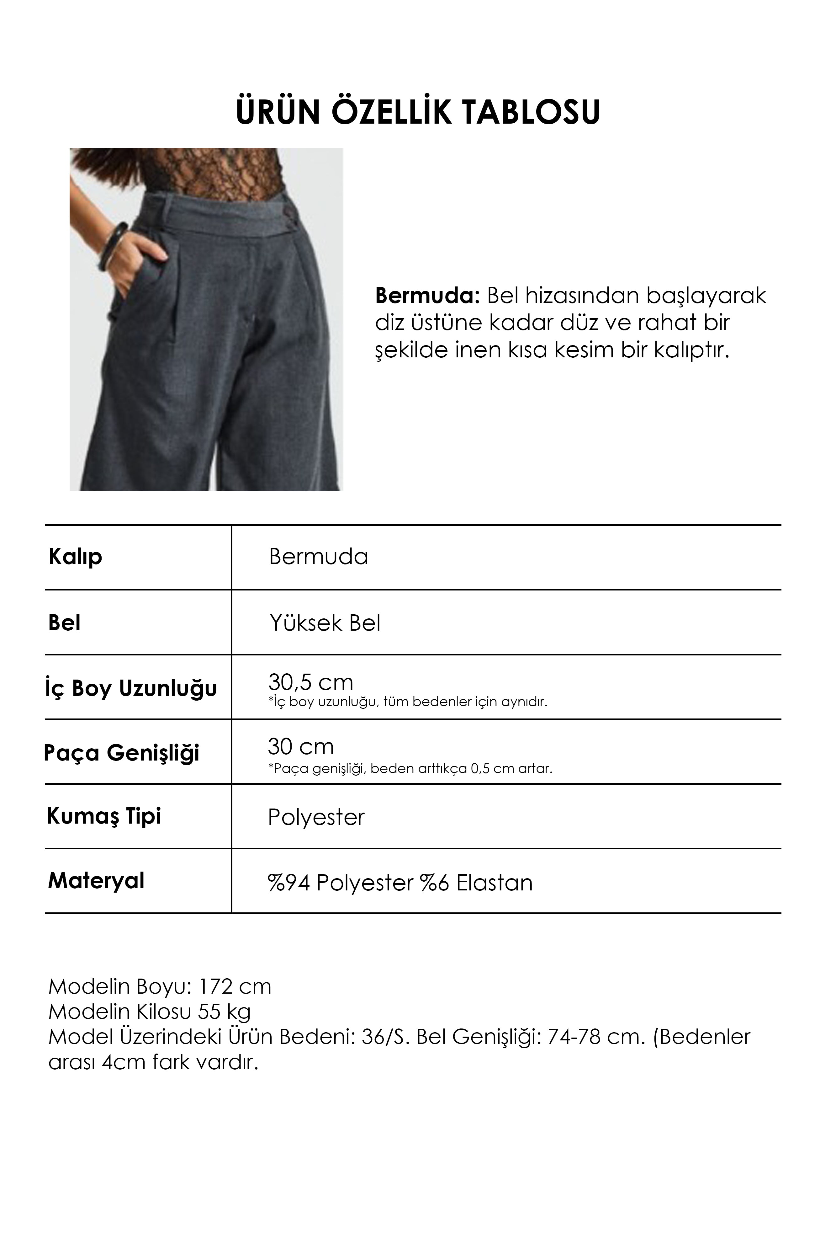 Women's Anthracite s6 Baggy Fit Maxi Length Bermuda Shorts