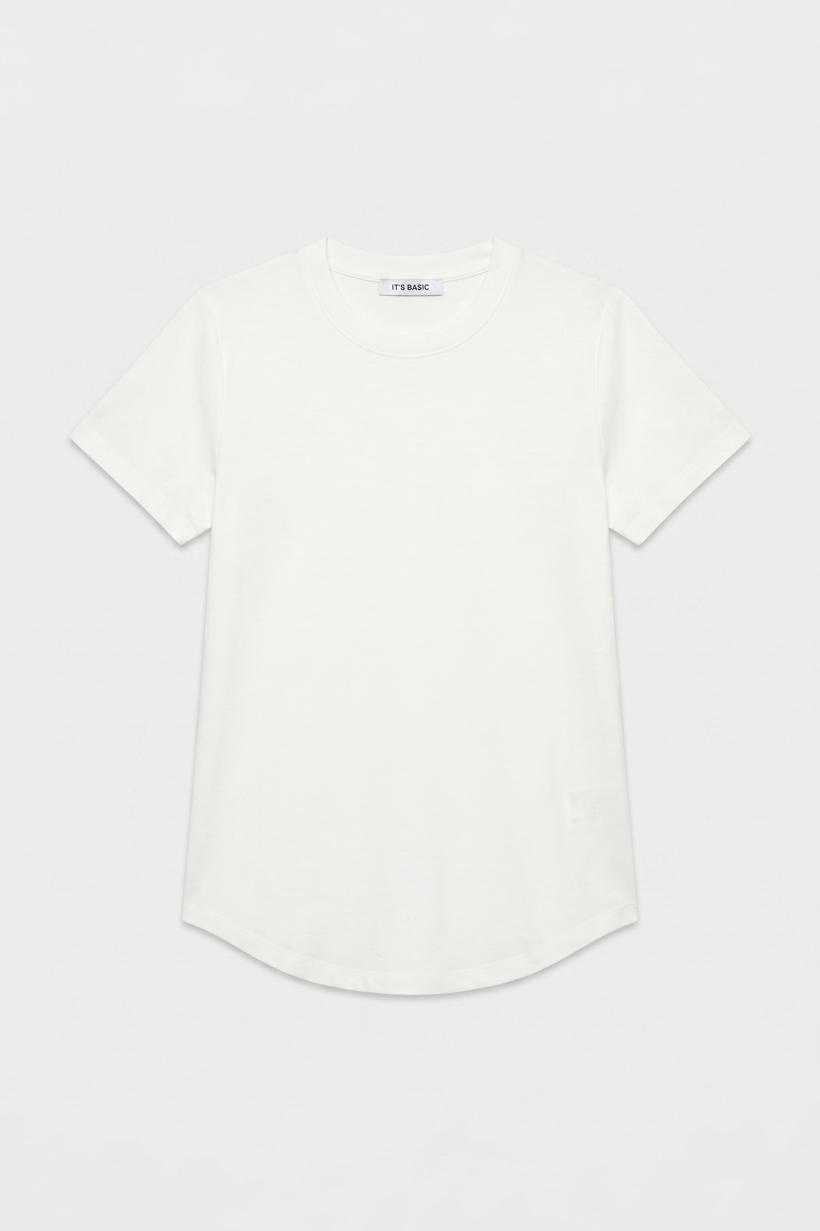 Kadın Beyaz s6-2 Oversize Bisiklet Yaka T-Shirt