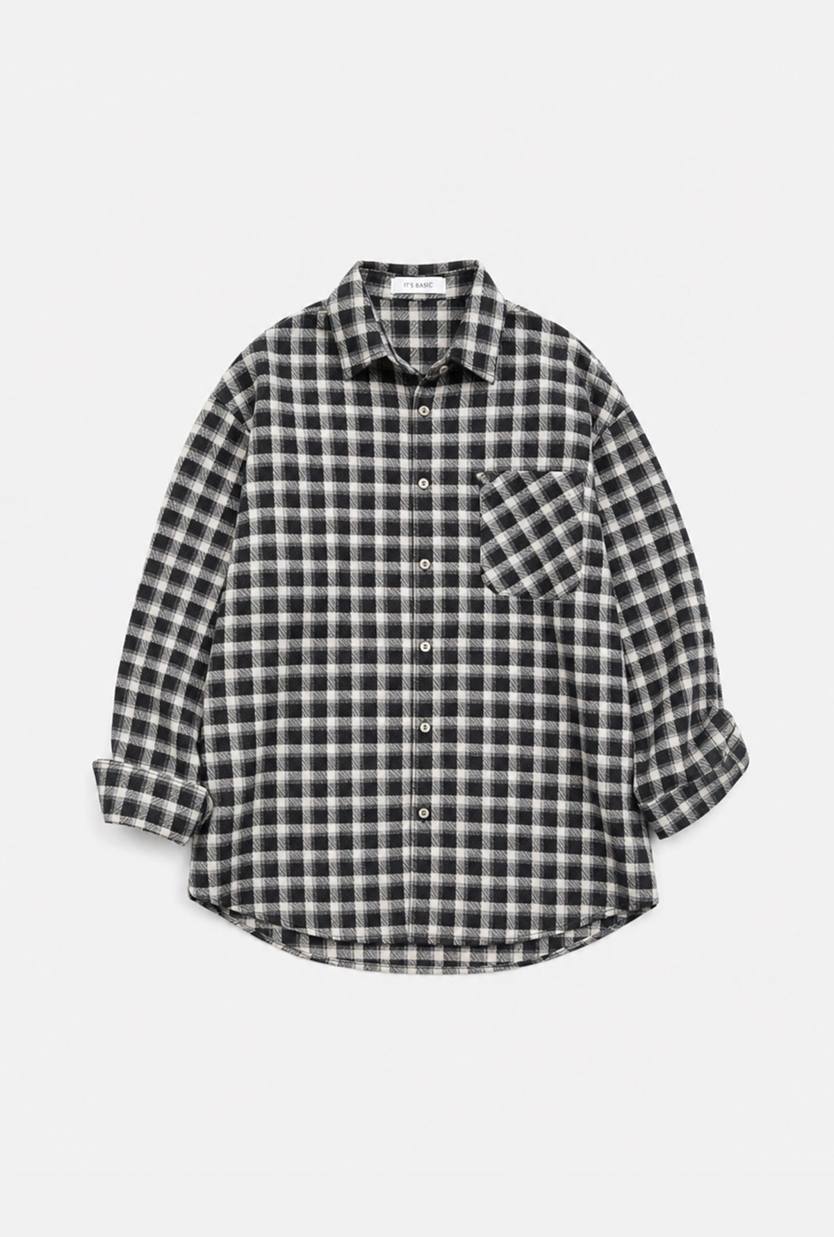 Kadın Ekose w6-67 Oversize Gömlek