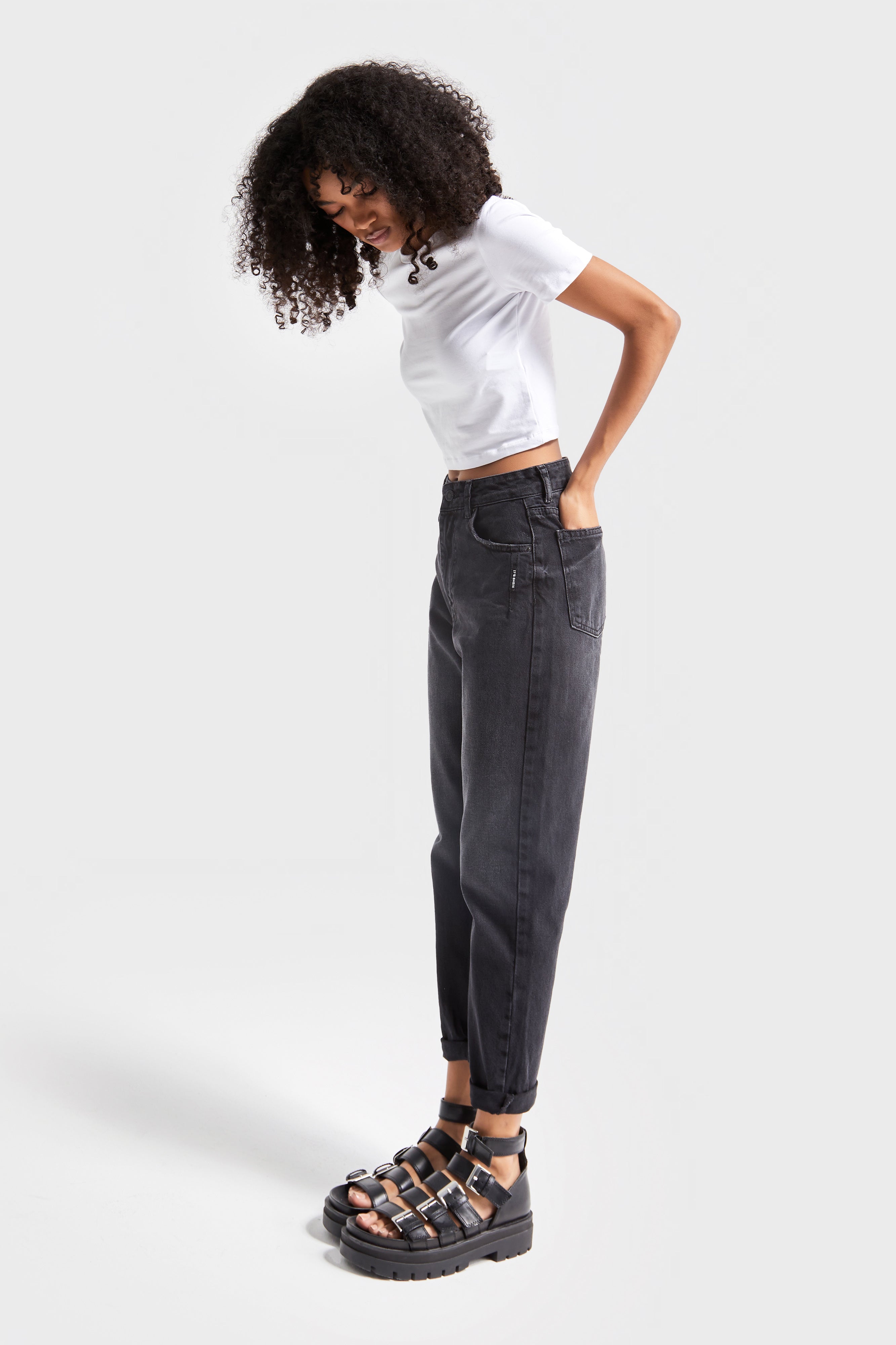 Women's Smoke Color Boyfriend Fit 100% Cotton Denim