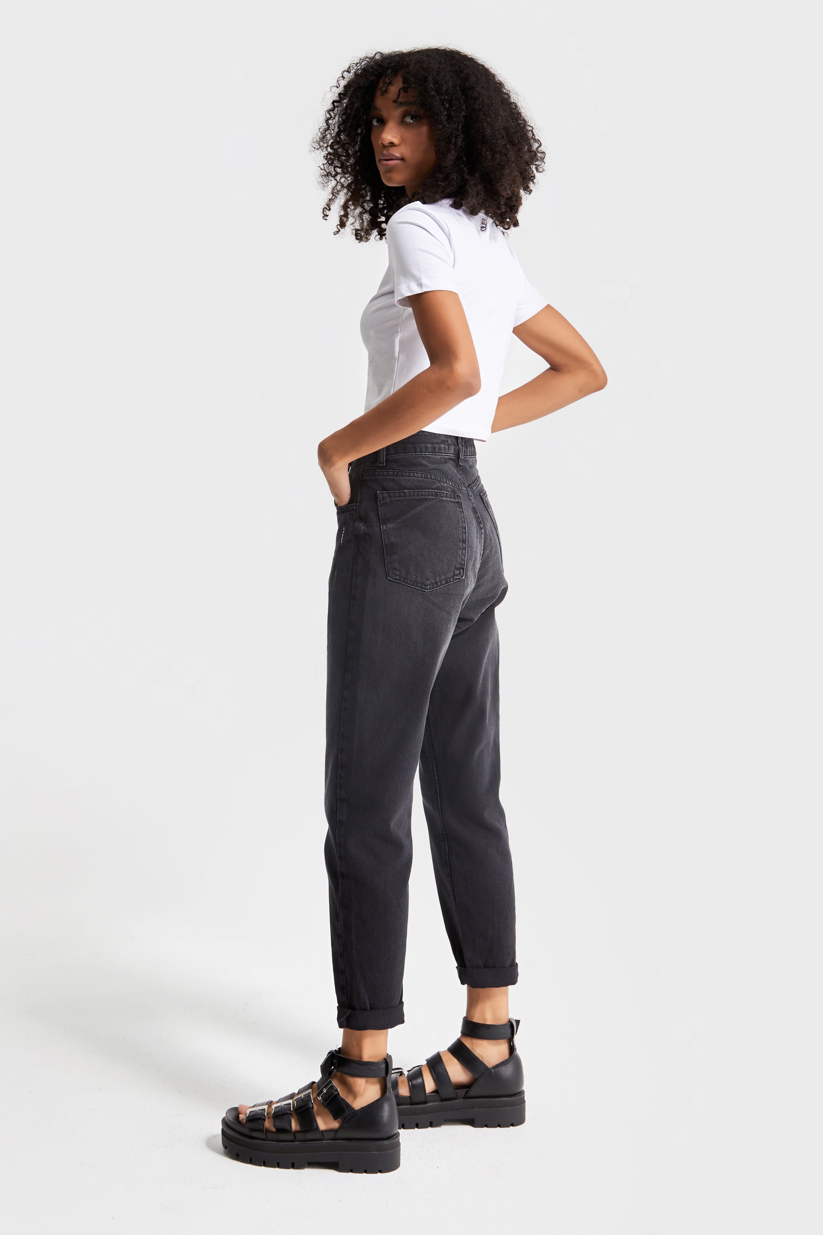 Women's Smoke Color Boyfriend Fit 100% Cotton Denim