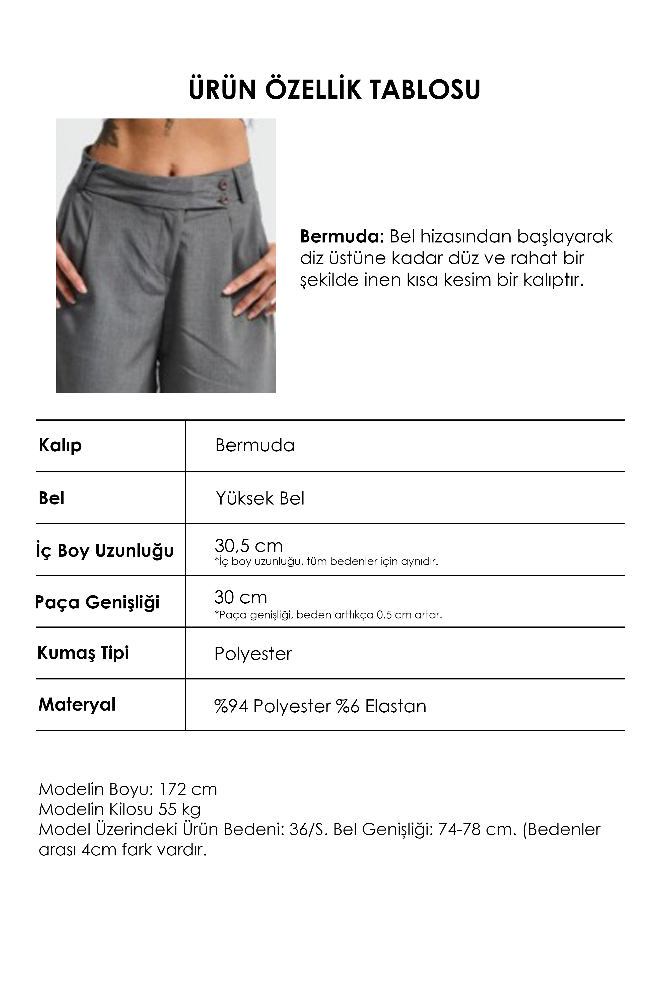 Women's Grey s6 Baggy Fit Maxi Length Bermuda Shorts