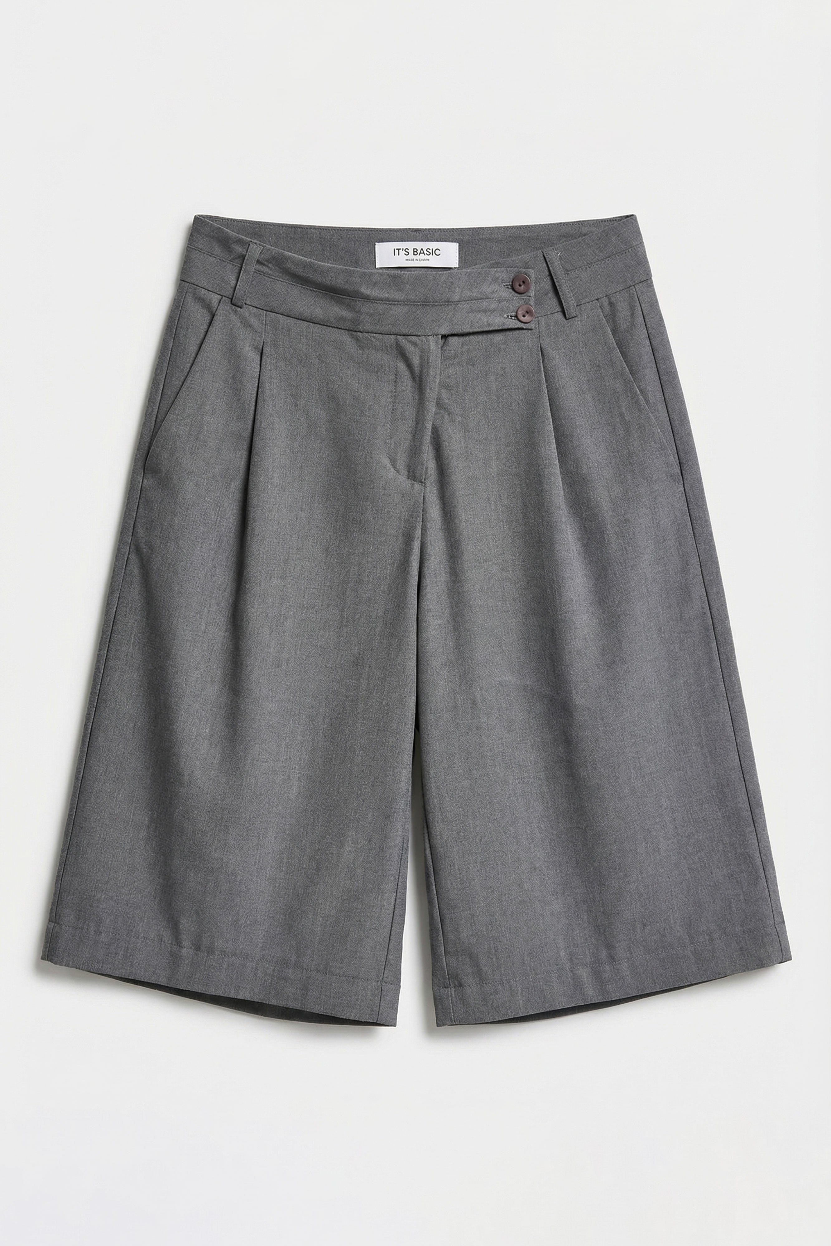 Women's Grey s6 Baggy Fit Maxi Length Bermuda Shorts