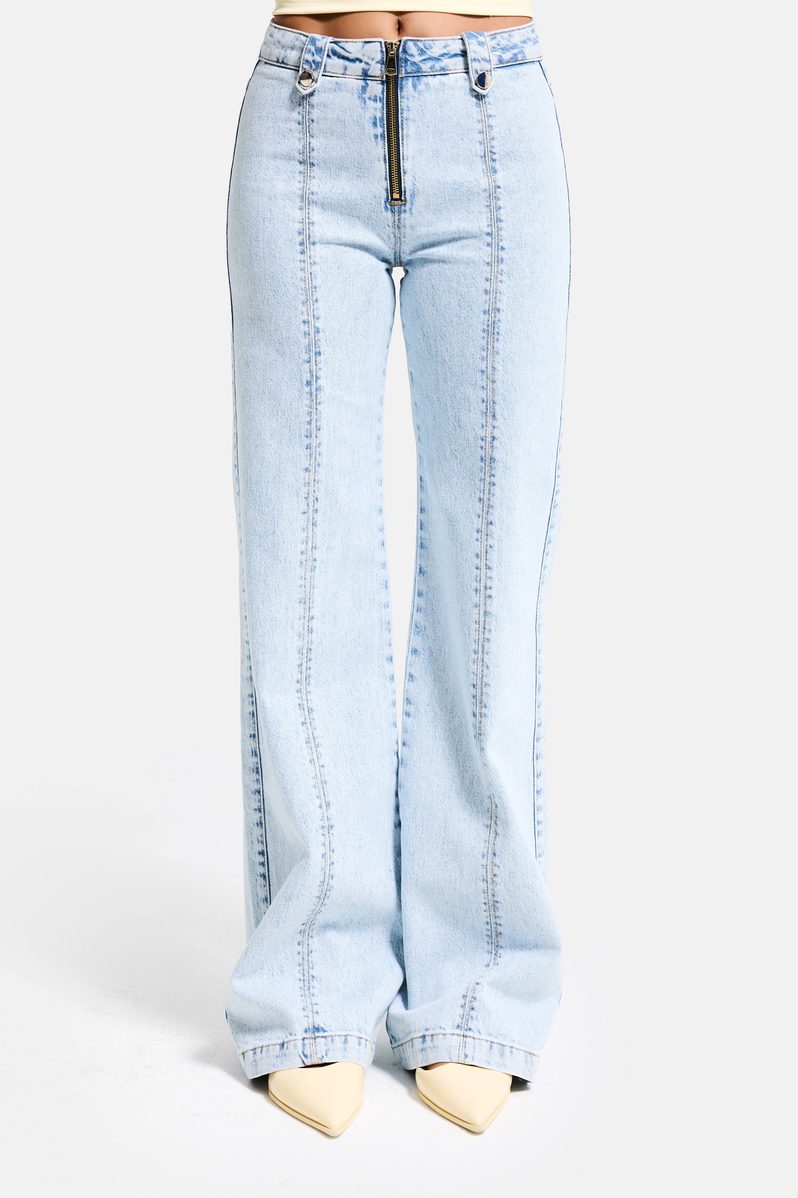 Kadın Ice 3s6-3 Flare Fit Komfort Kumaş Fermuar Detaylı Tasarım Denim Jean