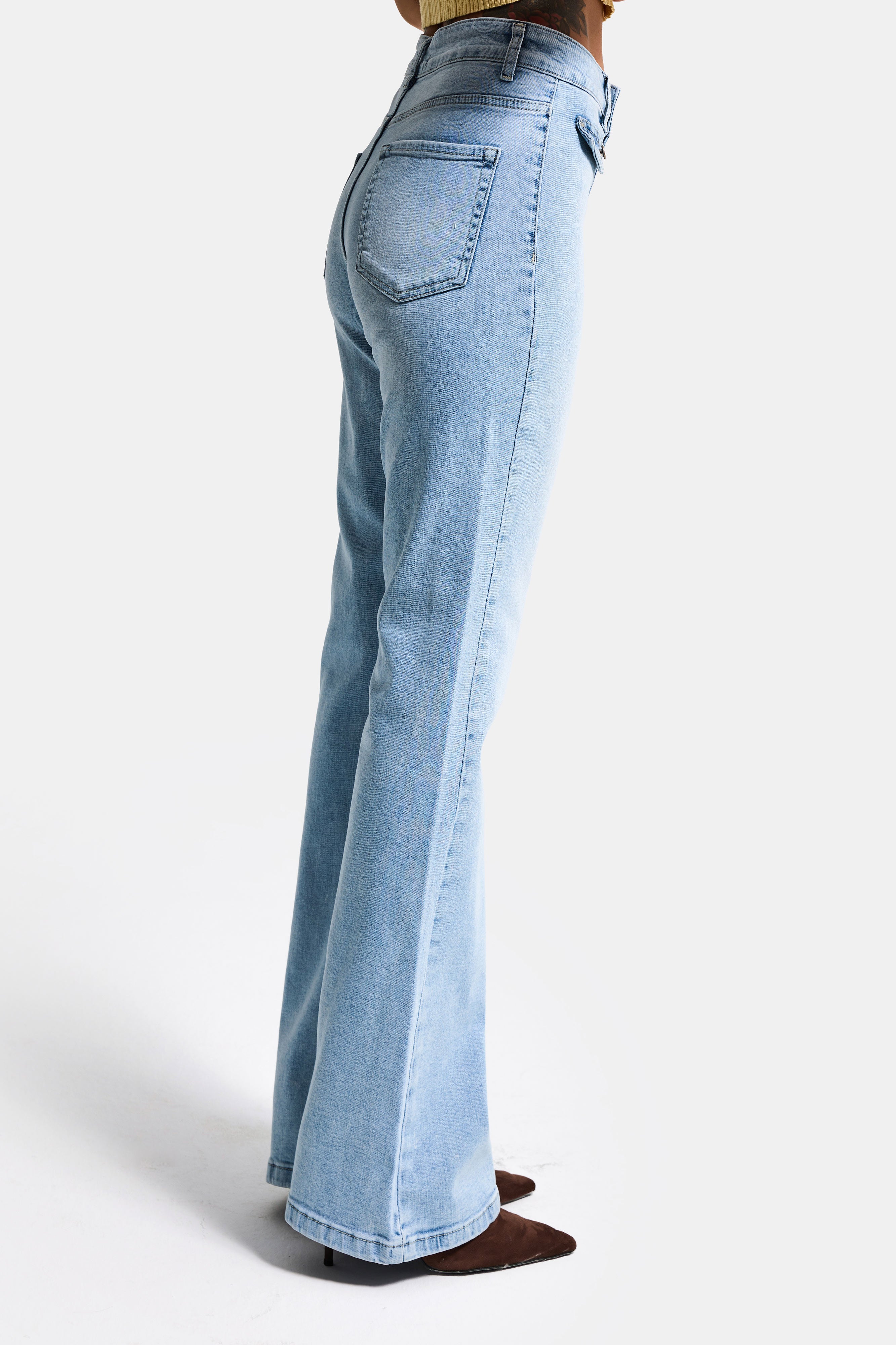 Kadın Ice 4s6-3 Flare Fit High Waist Esnek Kumaş Denim Jean