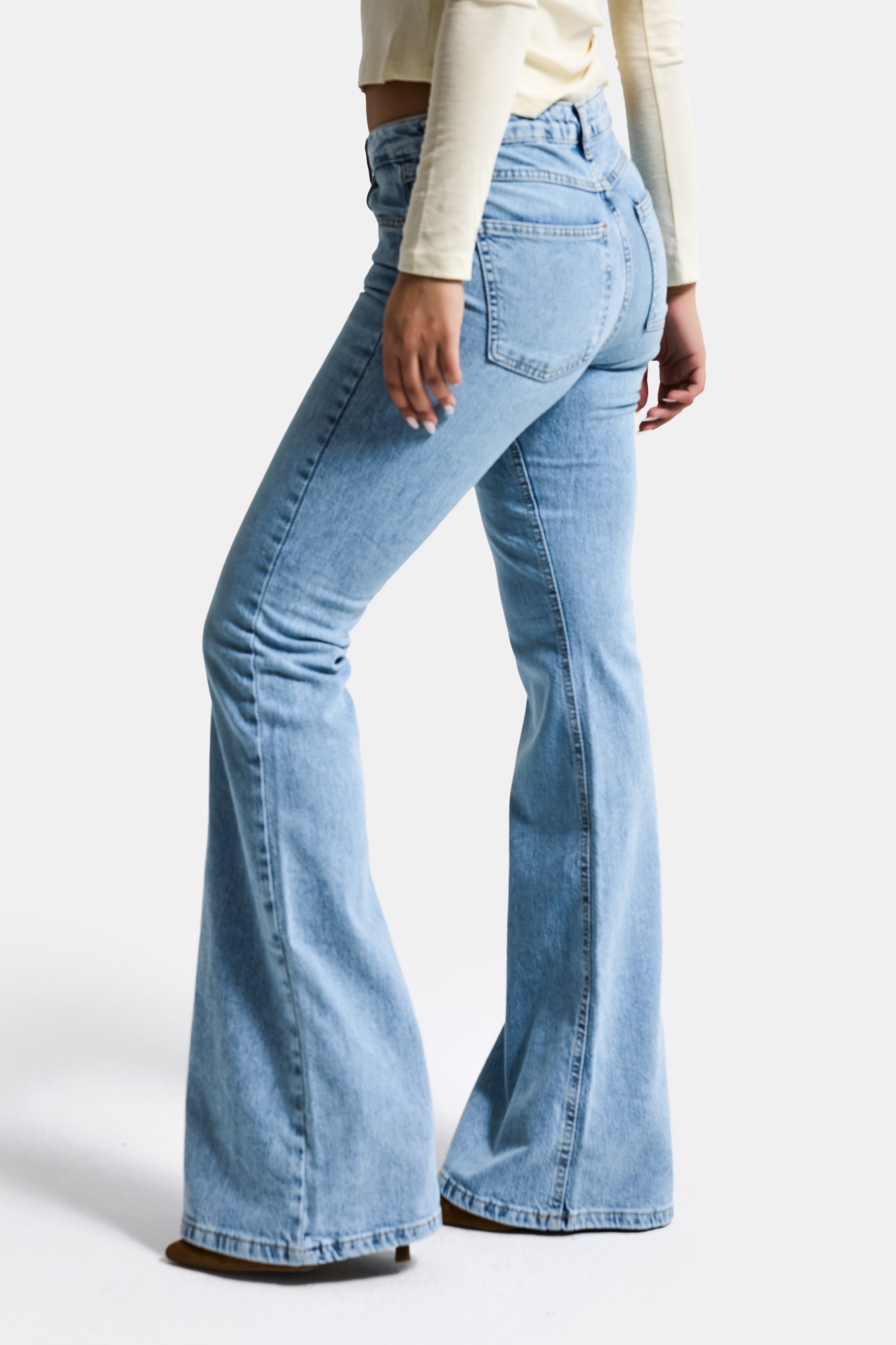 Kadın Ice 4s6-3 Mid Rise Flare Fit Esnek Kumaş Denim Jean