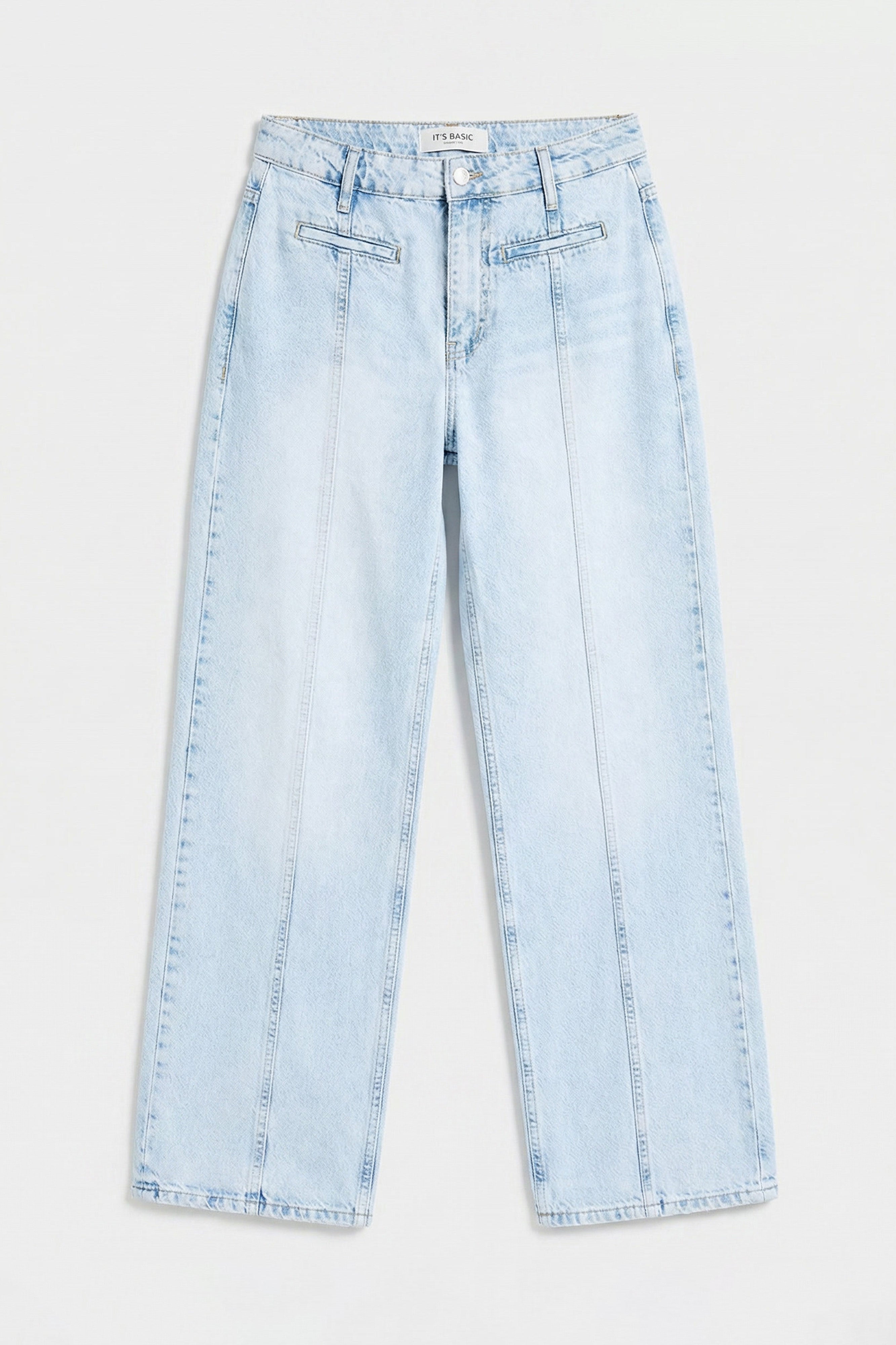 Kadın Ice 4s6-3 Straight Fit Cep Yıldız Detaylı Özel Tasarım Denim Jean