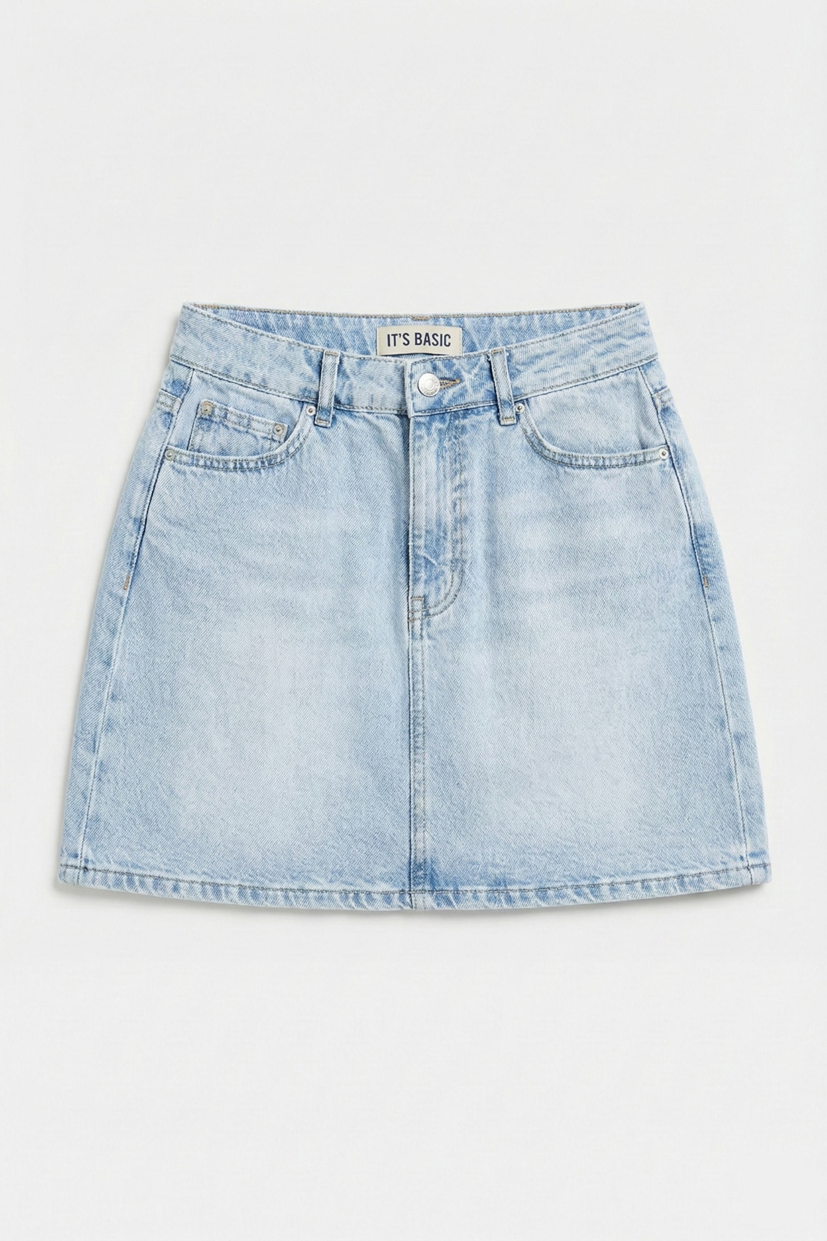 Kadın Ice 4s6-3 Straight Fit Mini Boy %100 Koton Denim Etek