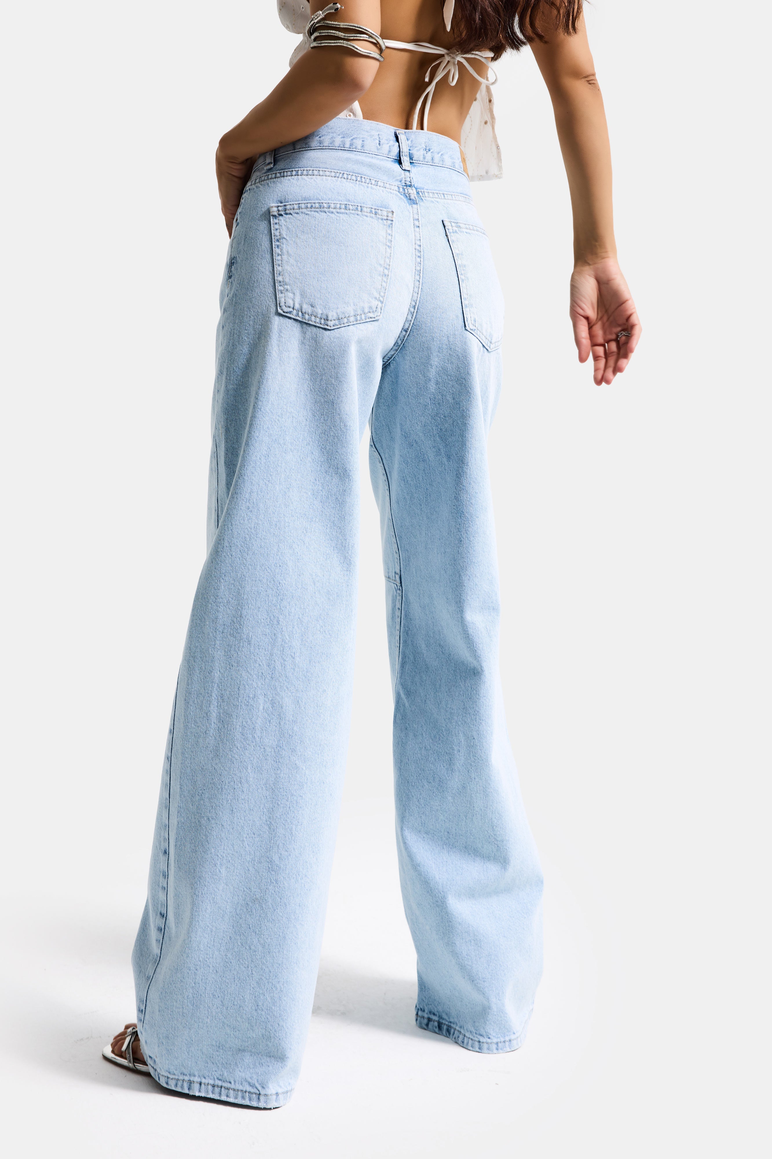 Kadın Ice 4s6-3 Wide Leg Barrel Fit %100 Koton Denim Jean