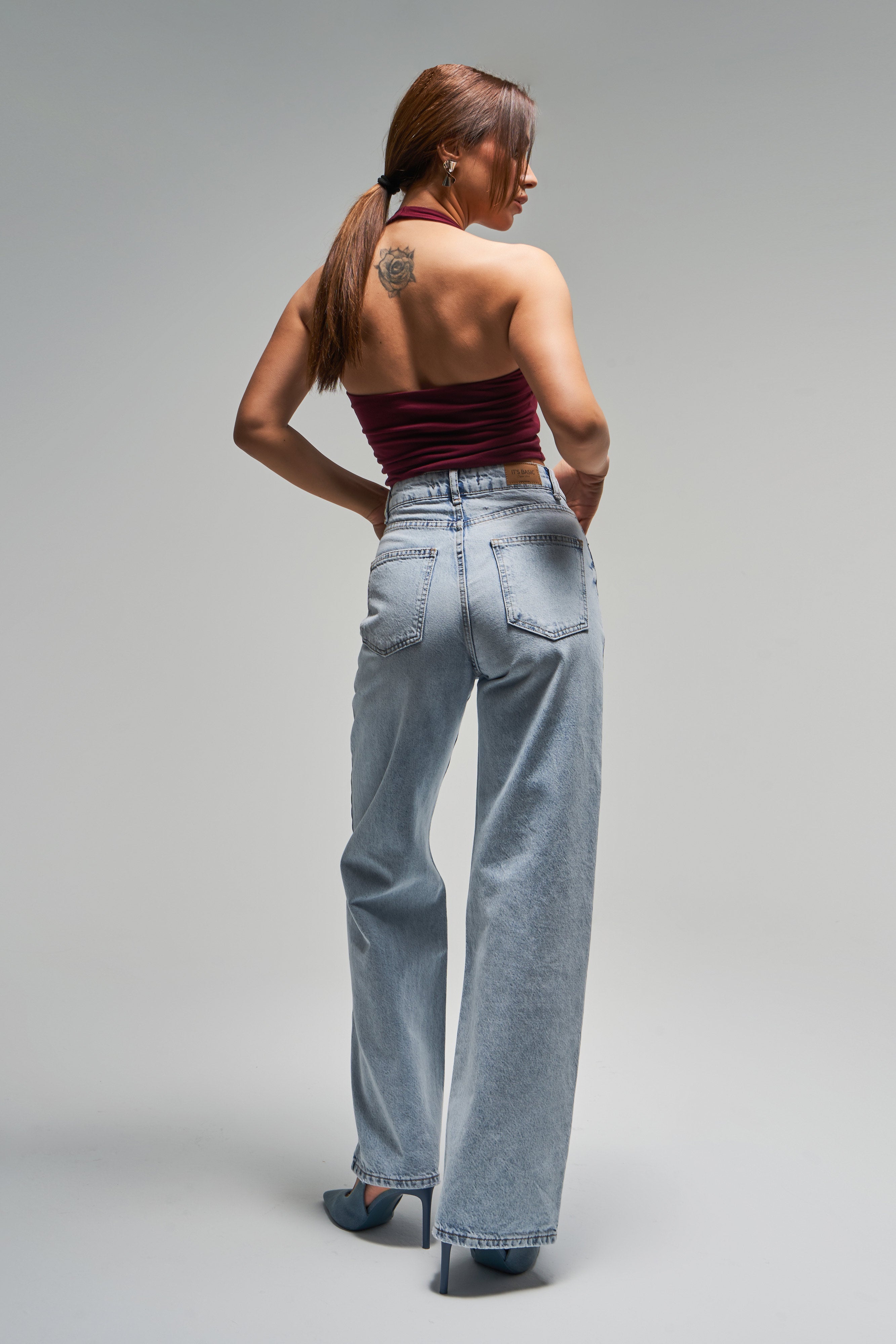 Женские джинсы Ice, цвет 4s5-3, прямой крой, цветочная вышивка, 100% хлопок, внутренняя длина 80 см, дизайн джинсовой ткани