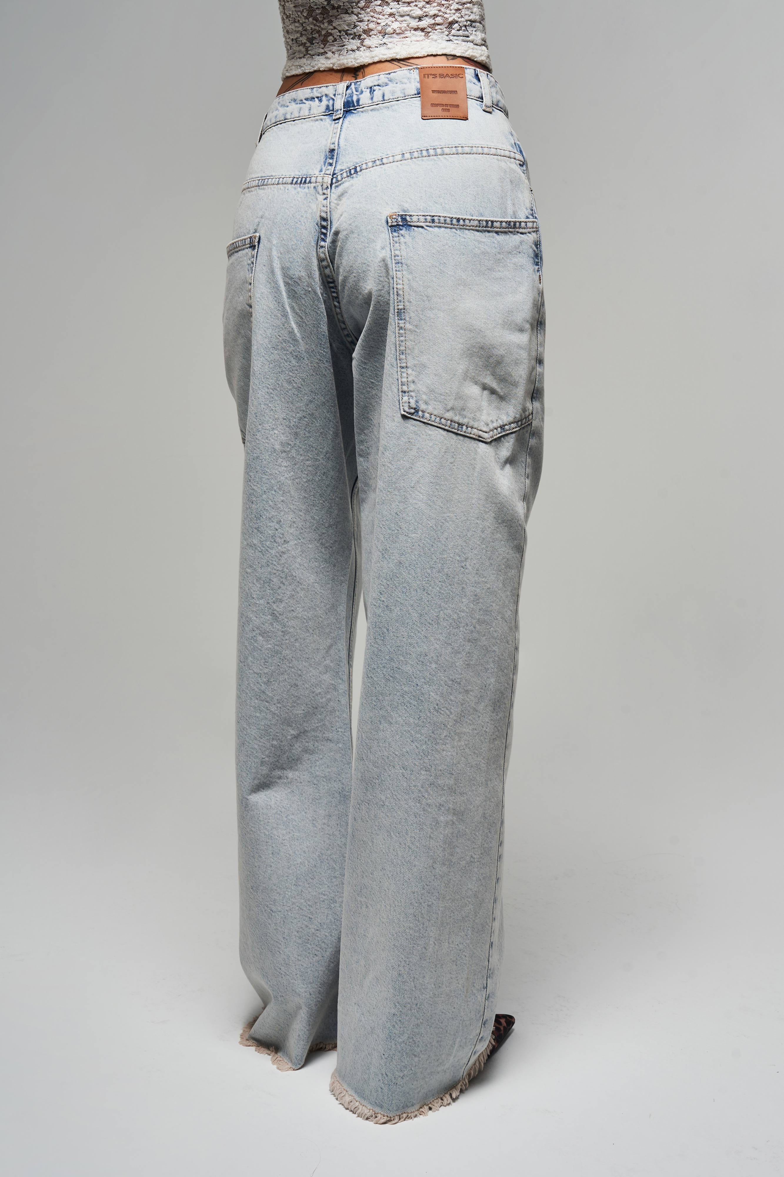 Женские джинсы Ice Jeans, цвет 4s5-75, свободный крой, 100% хлопок, с молнией, детализацией