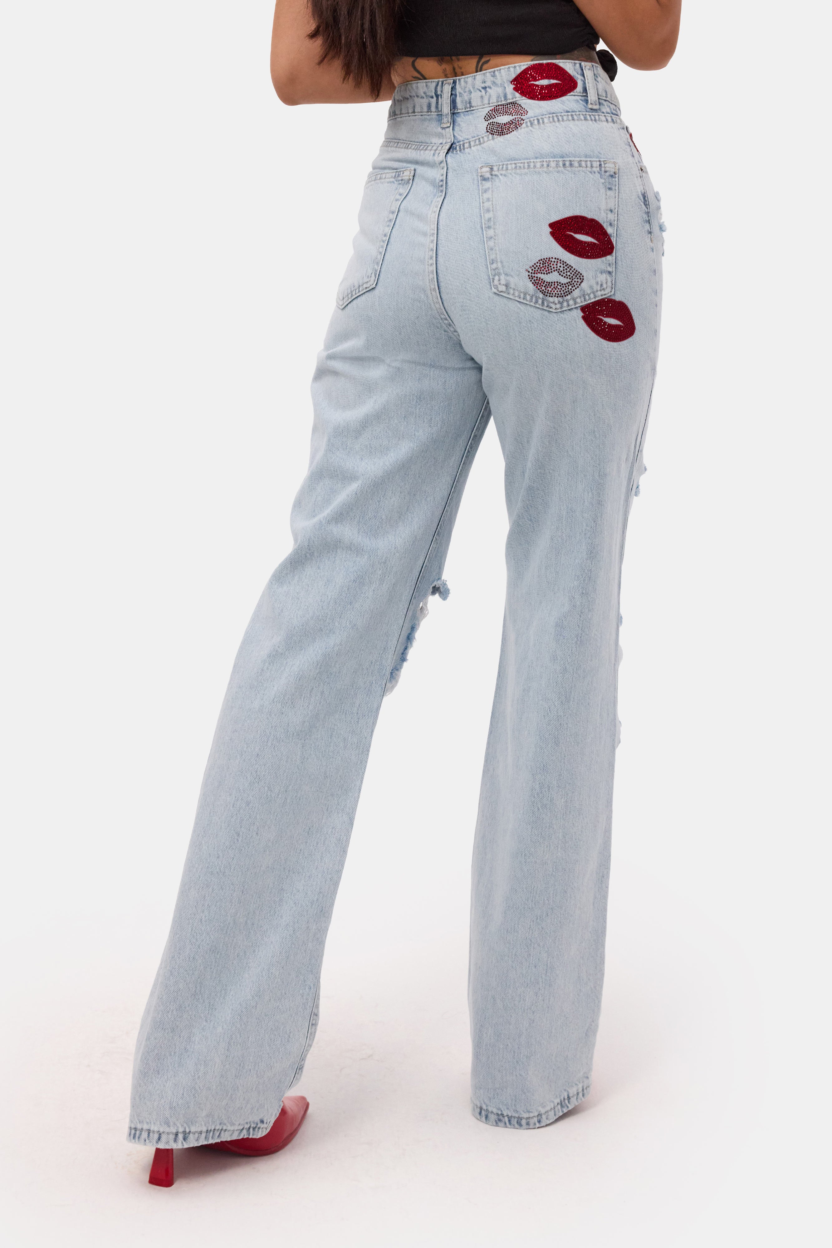 Kadın Ice T-12s6-3 Straight Fit Özel Tasarım Denim Jean