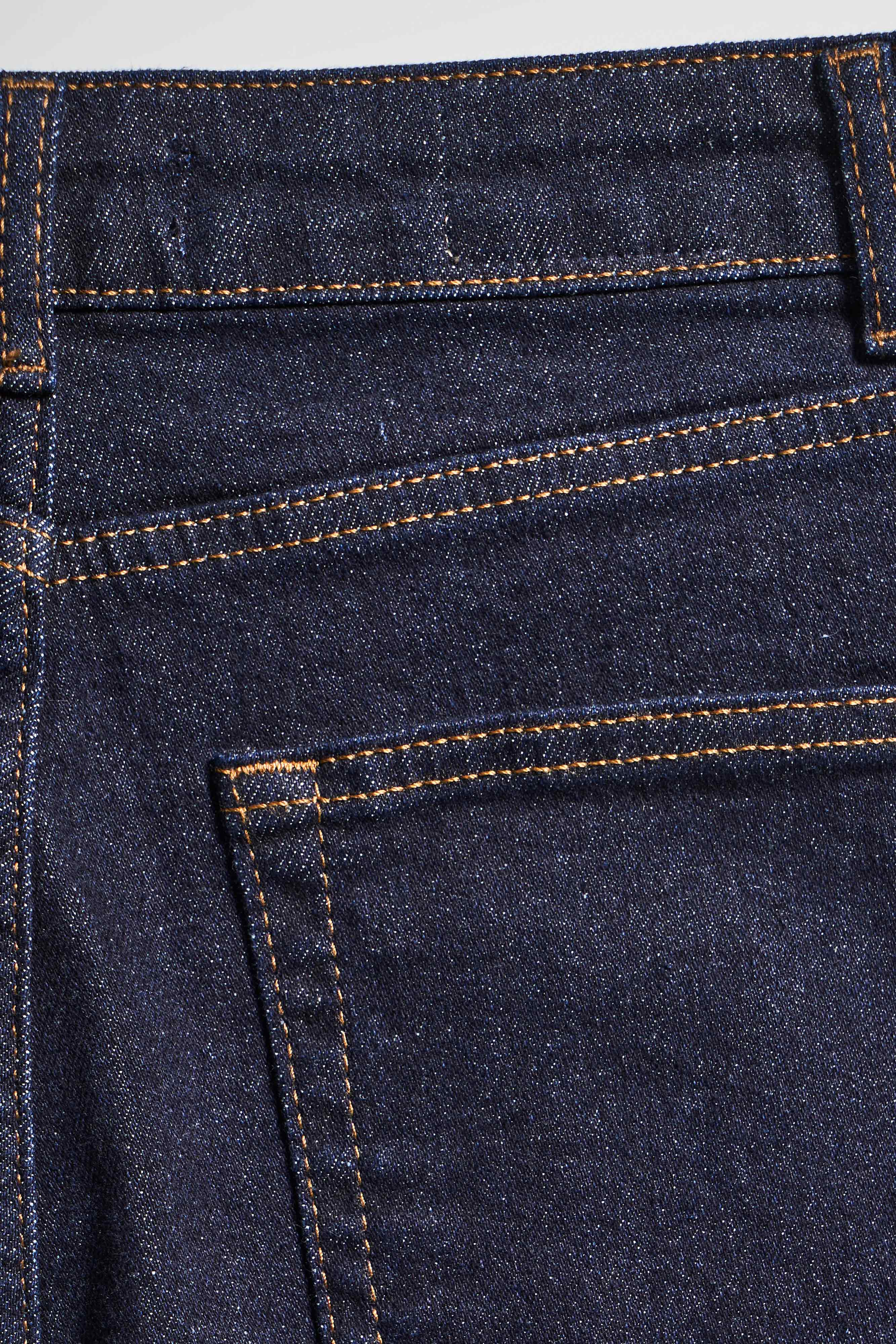 Kadın İndigo Renk 7w5-50 Straingt Fit Yüksek Bel İç Boy 80cm Esnek Kumaş Denim Jean