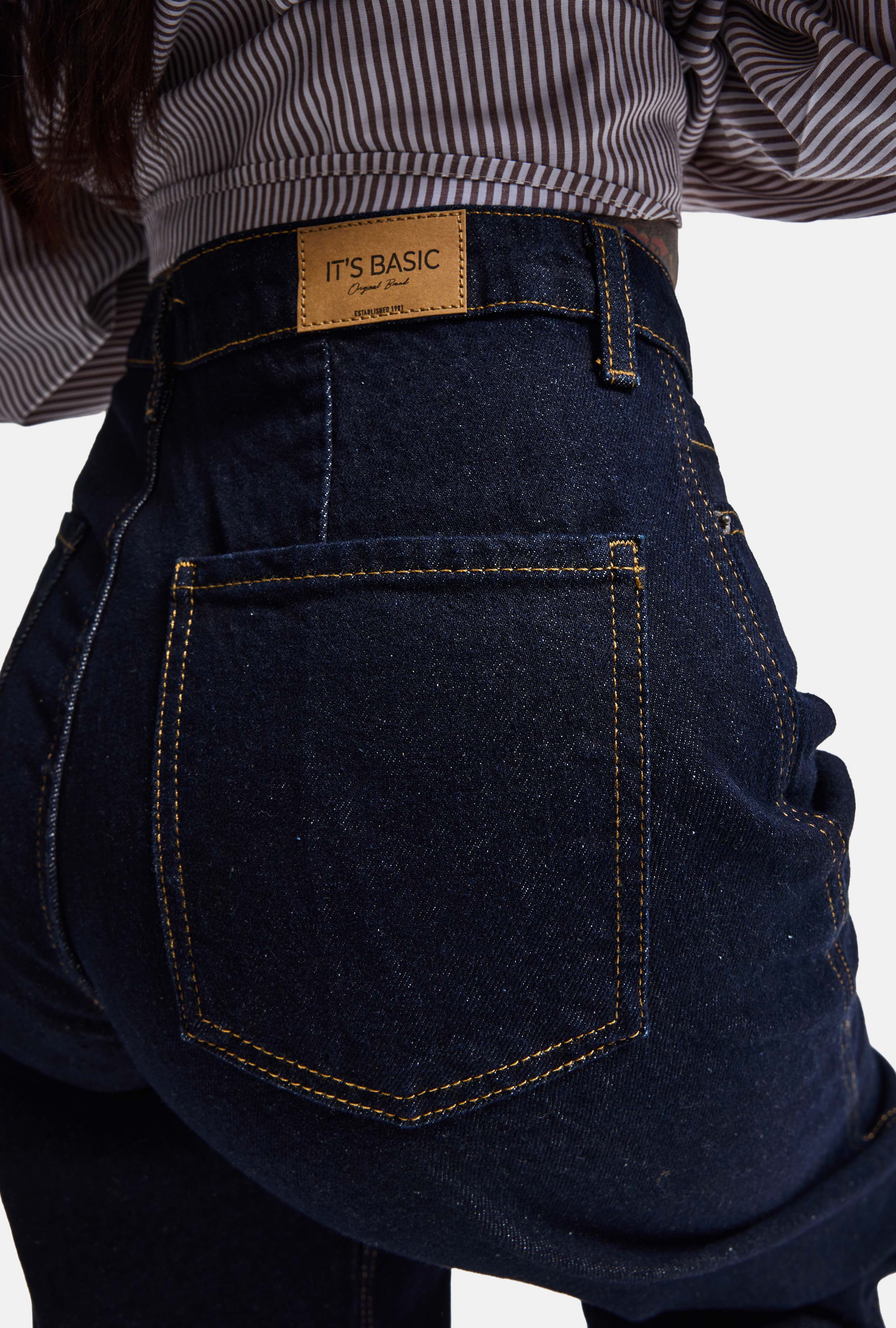 Kadın İndigo Selvedge 7w6-50 Relax Mood T33 Denim Jean