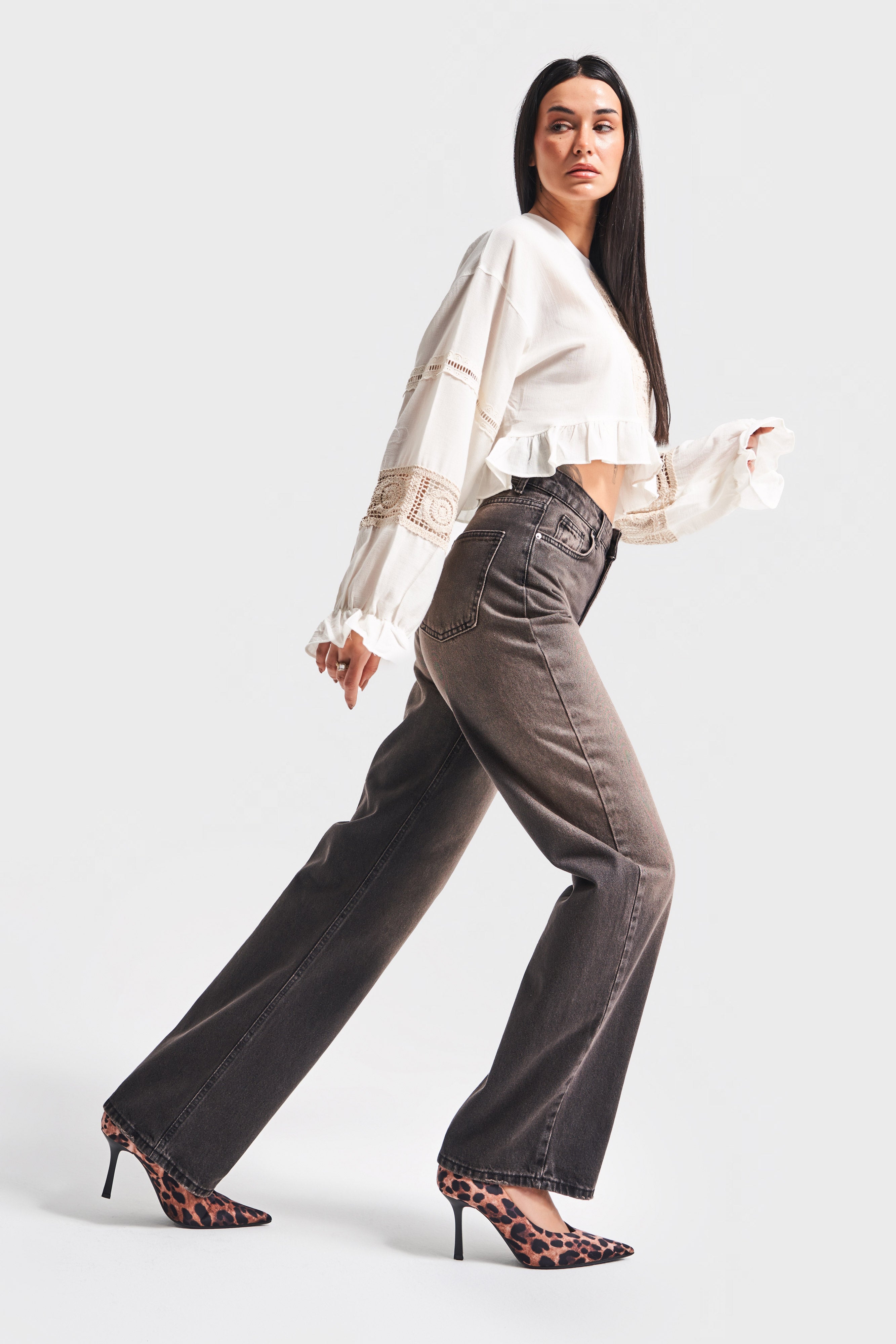 Kadın K.Kot Rengi Doris 17S5-62 Yüksek Bel %100 Koton Straight Fit Denim Jean