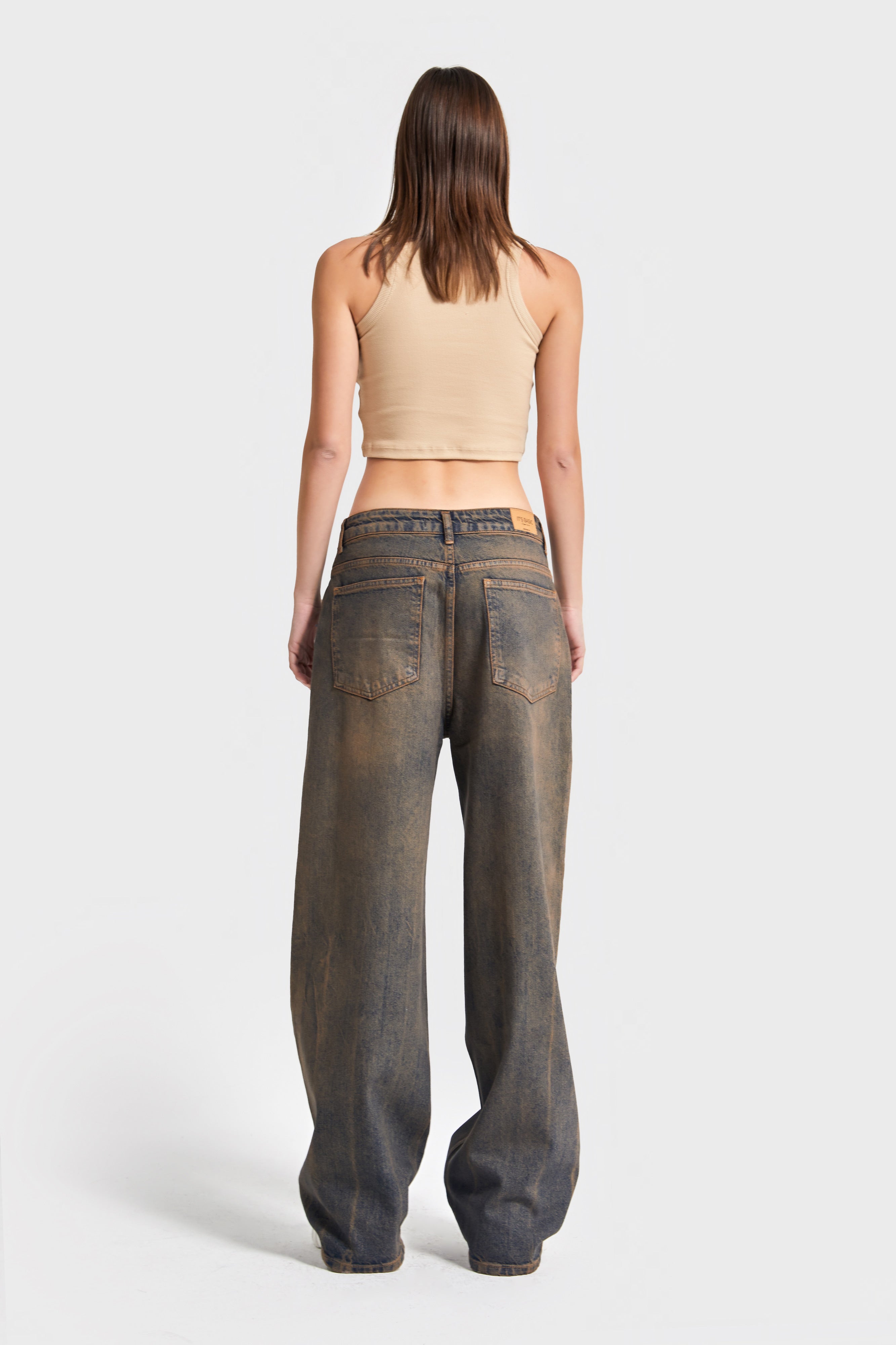 Kadın K.Tint Renk 35w5-85 Süper Baggy Fit Özel Tasarım %100 Koton Denim Jean