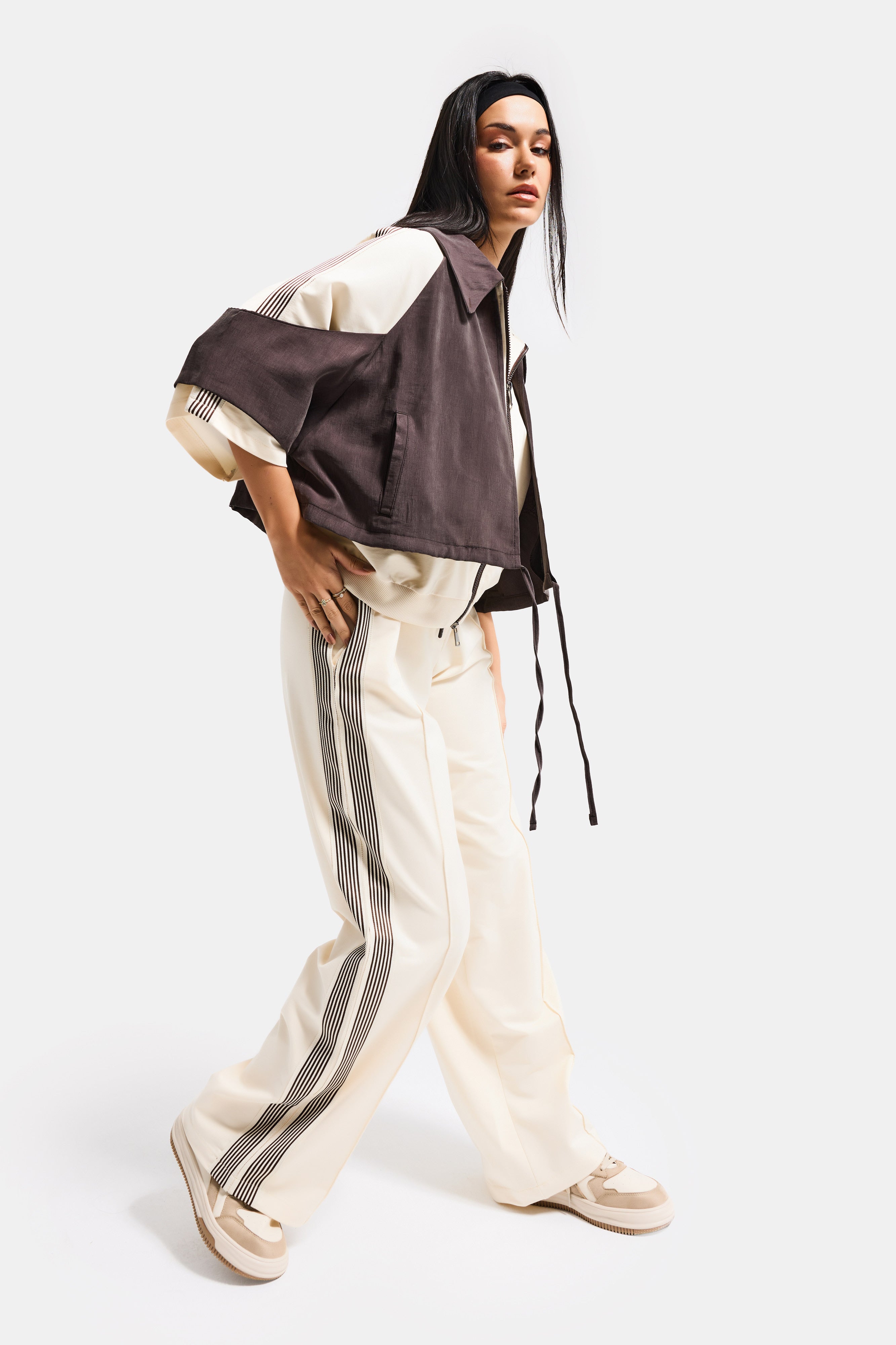 Kadın Kahve Bej s6-105 Alt Üst 2'li Kombin Tasarım Takım