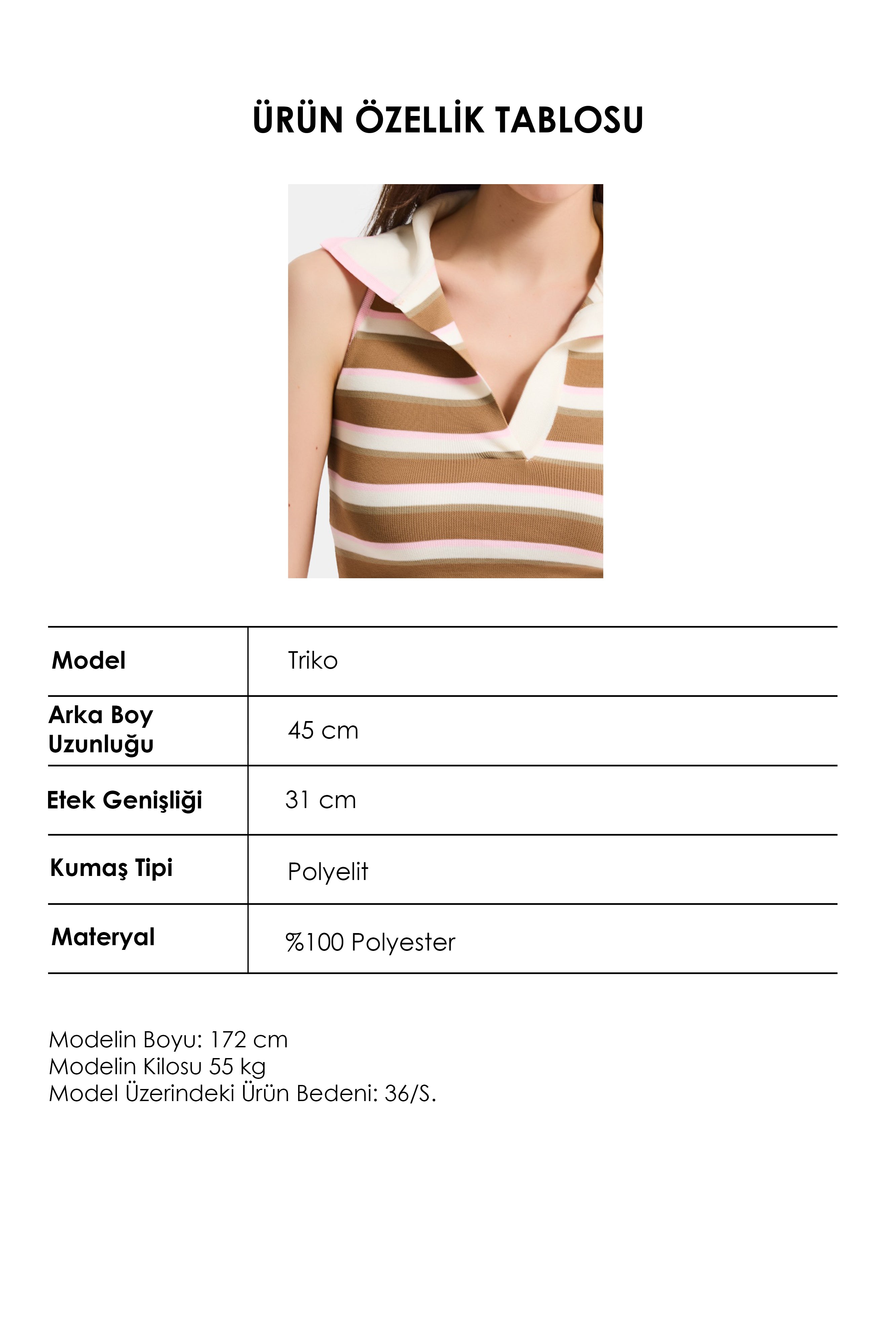 Kadın Kahve Bej s6-98 Crop Fit Polo Yaka İnce Yazlık Triko Body