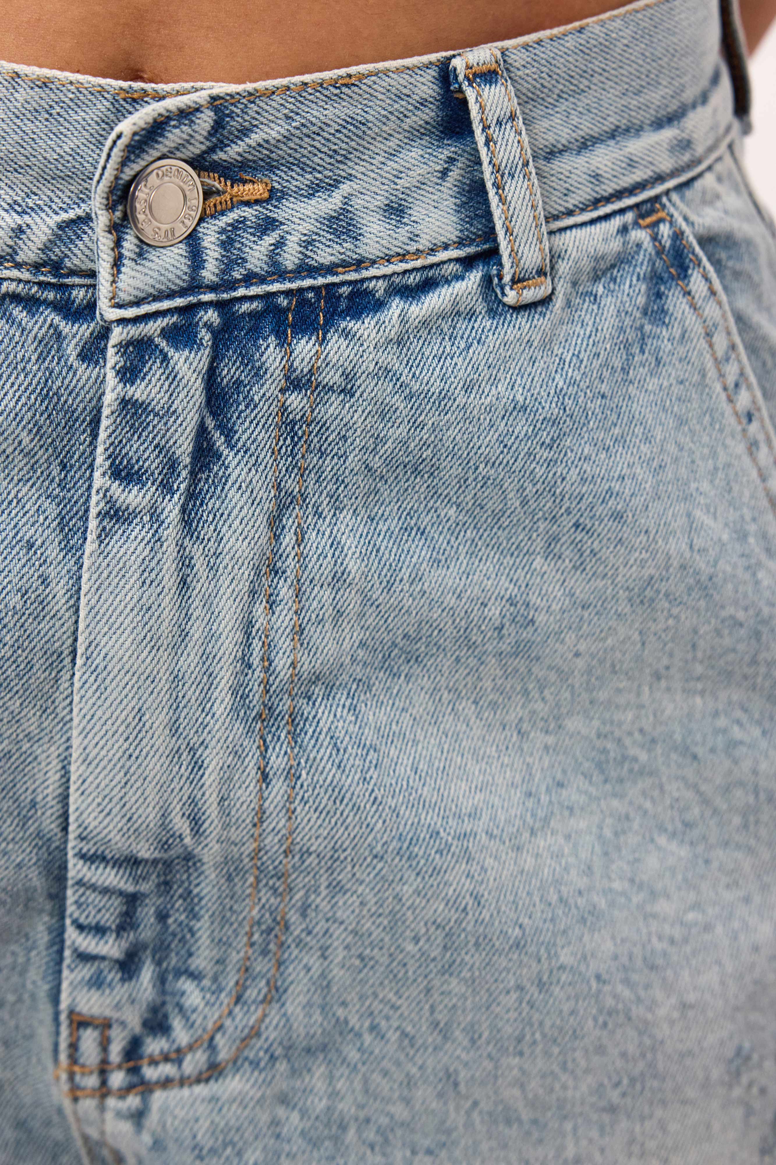 Kadın Kot Rengi 12s6-32 Skater Fit Denim Bermuda Şort