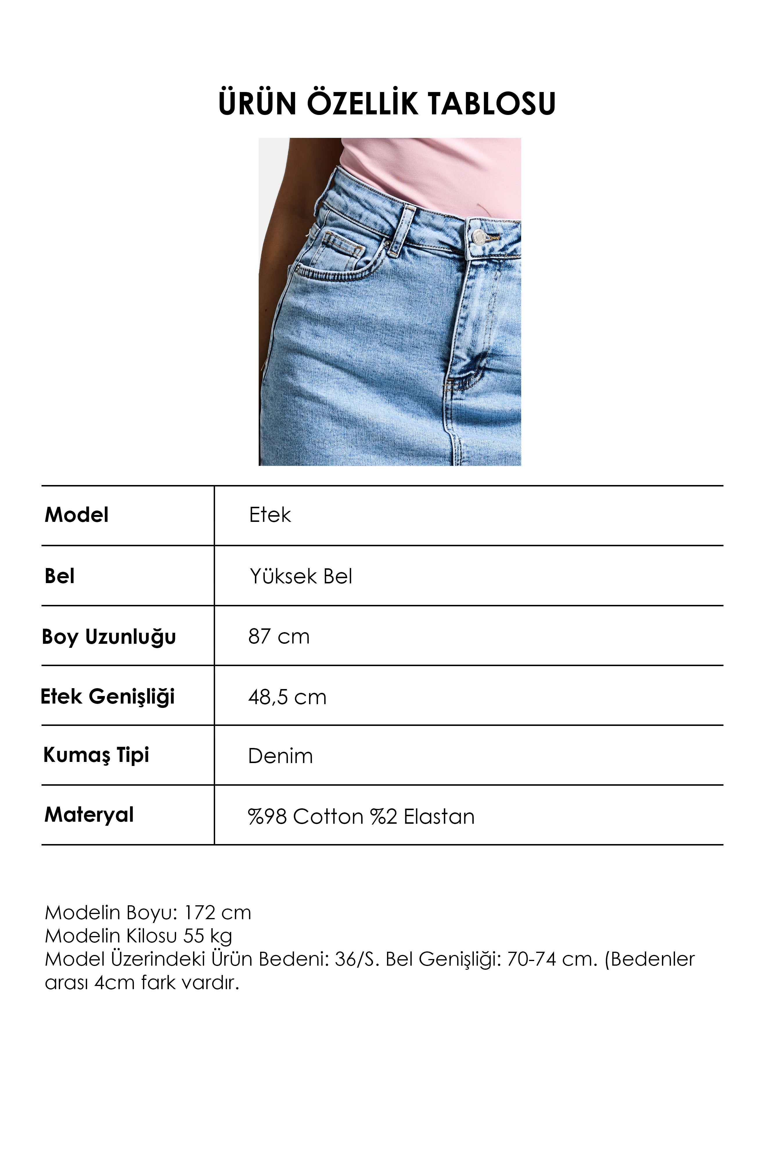 Women's Jean Color 3s6-3 Maxi Side Slit Design Lycra Fabric Denim Skirt
