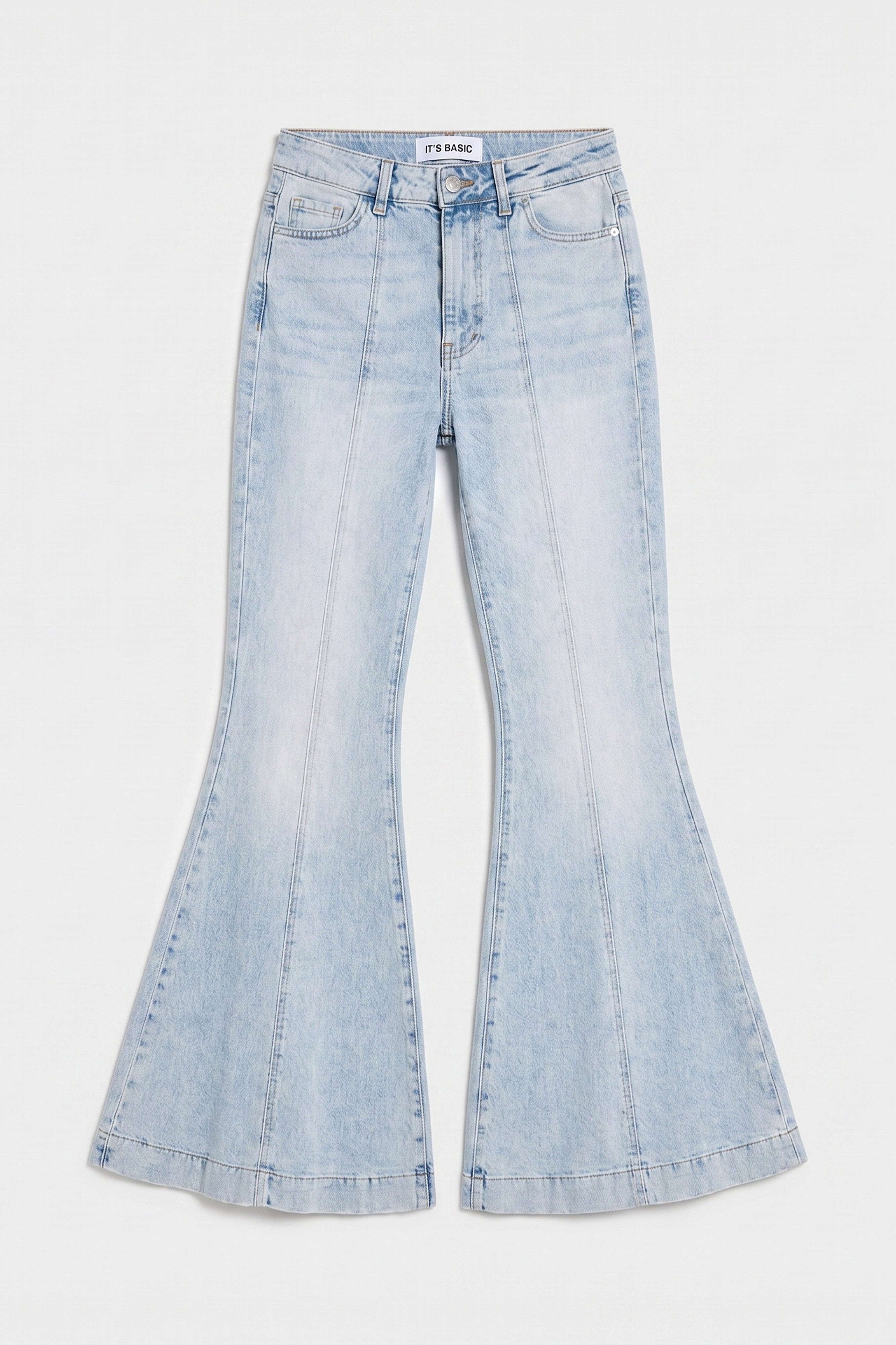 Kadın Kot Rengi 4s6-32 Flare Fit Elastan Denim Jean