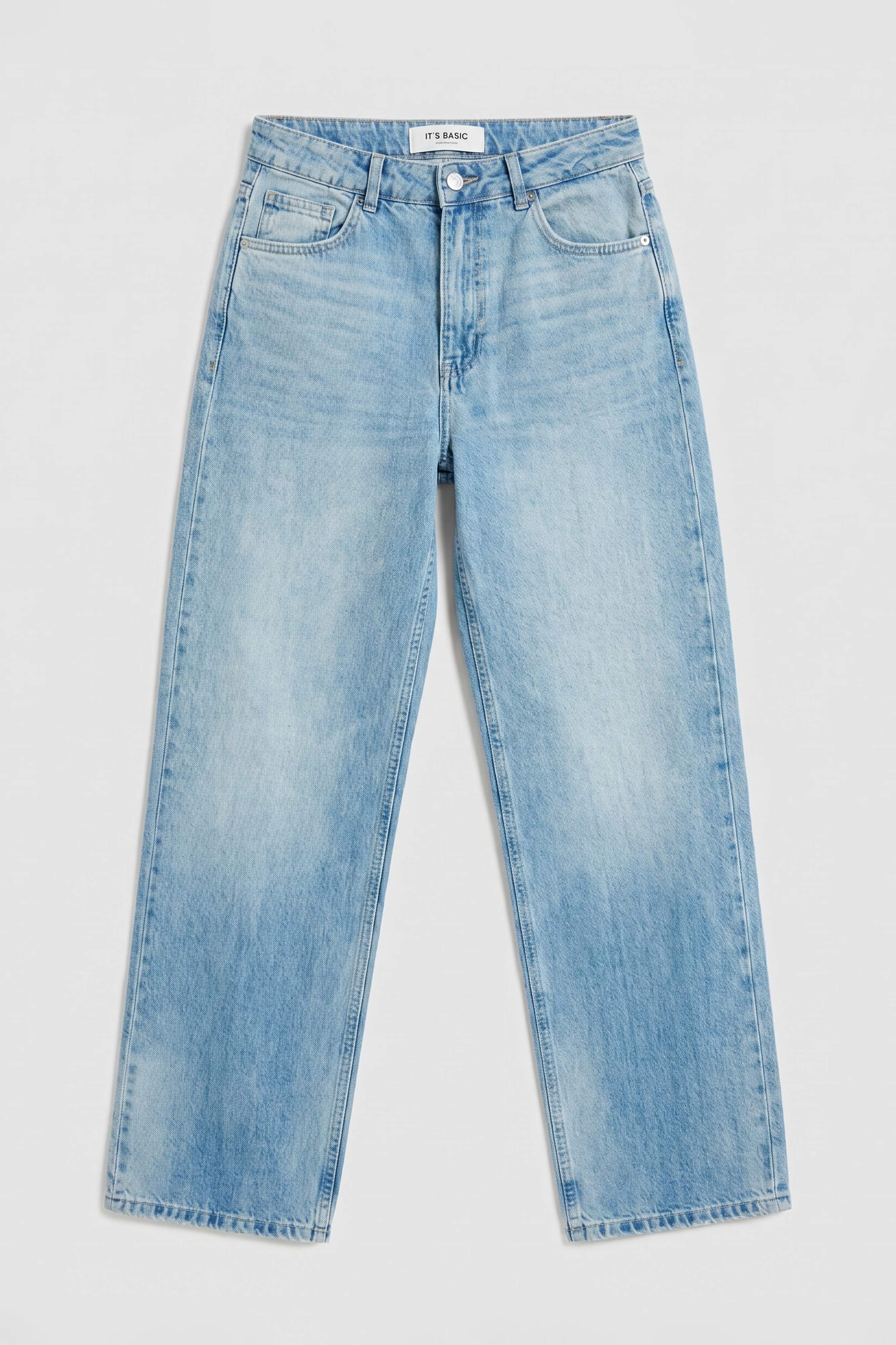 Kadın Kot Rengi 4s6-32 Straight Fit Yüksek Bel Denim Jean