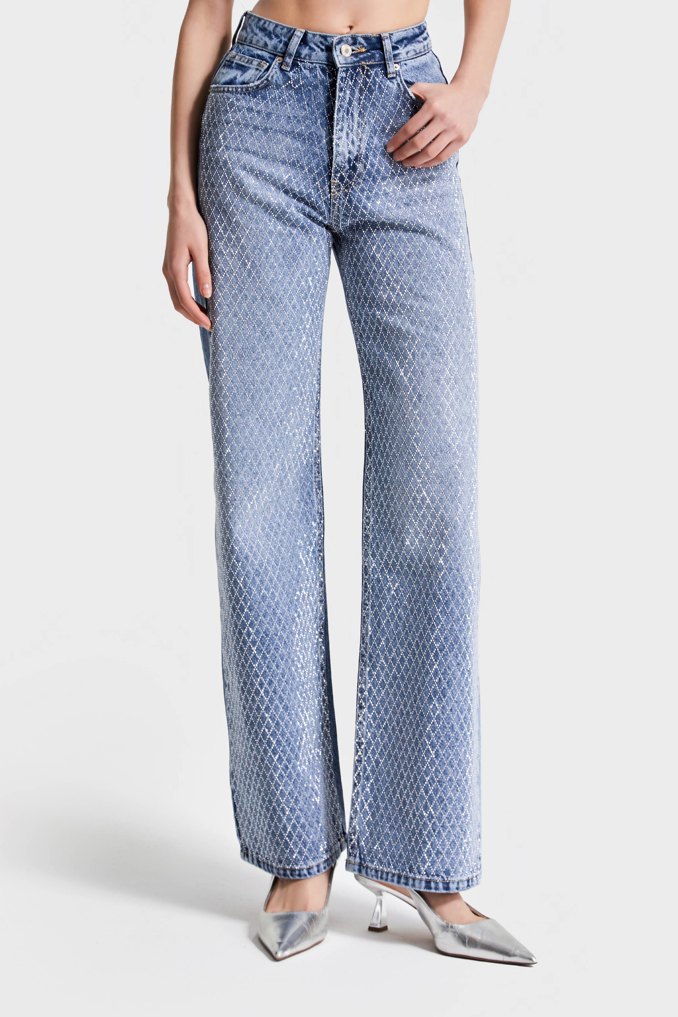 its basic taşlı jean
