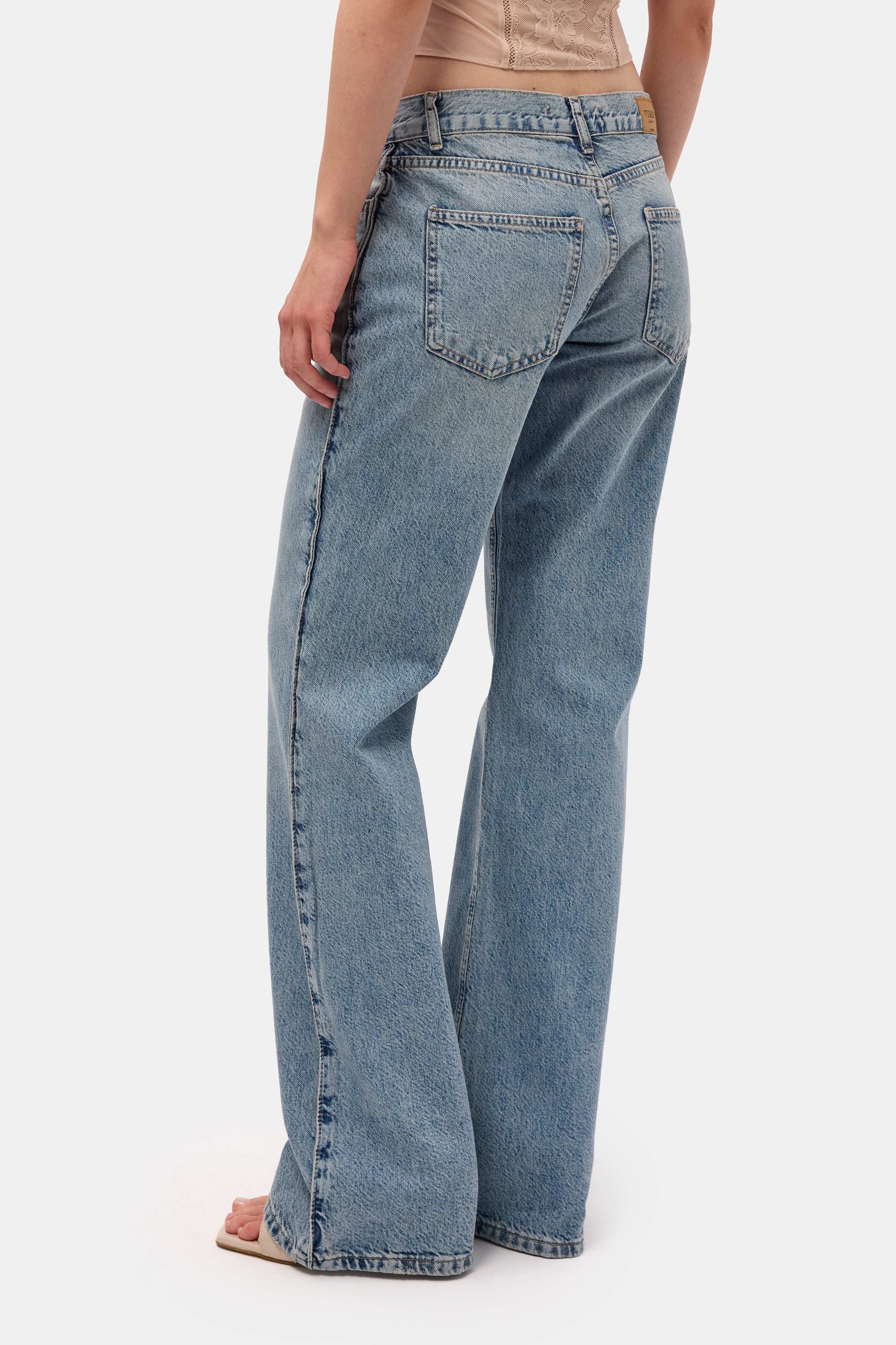 Kadın Kot Renk 4s6-32 Bootcut Fit Orta Bel Denim Jean