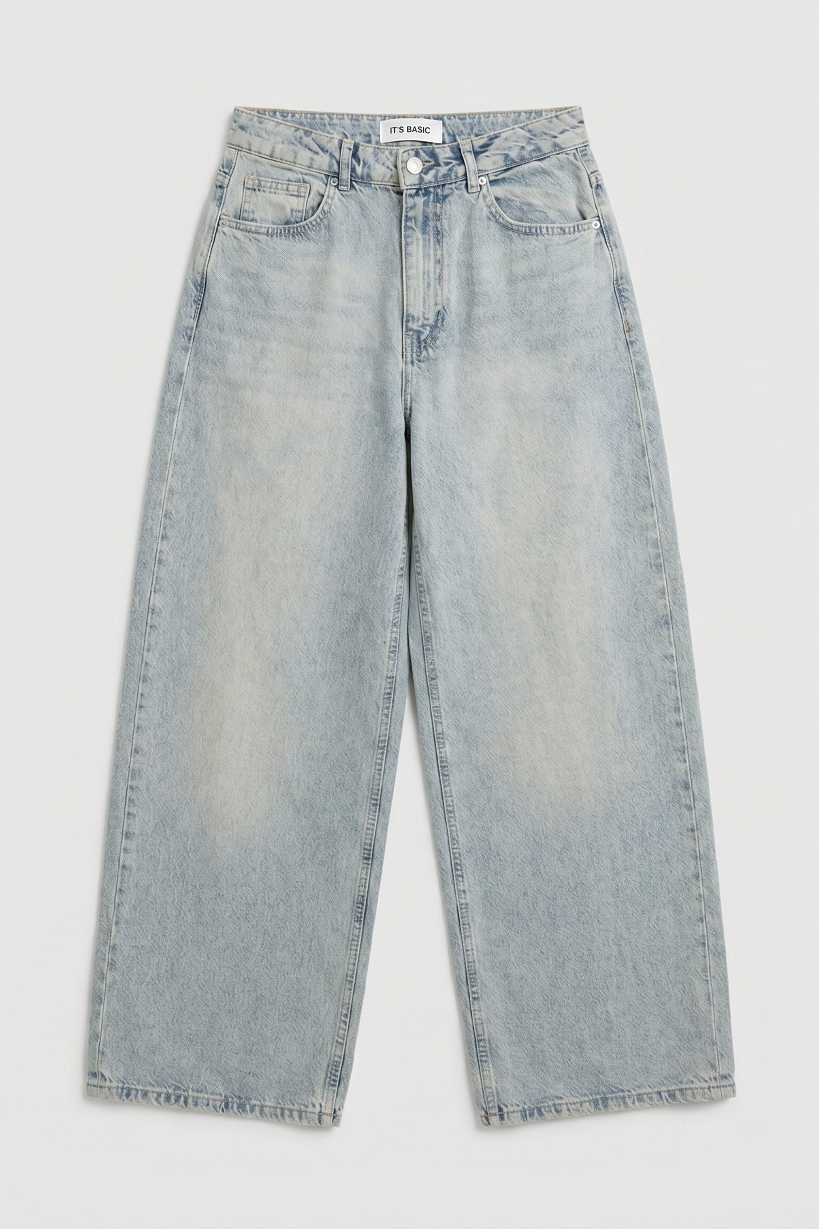 Kadın Kot Renk 4s6-32 Süper Baggy Fit %100 Koton Denim Jean