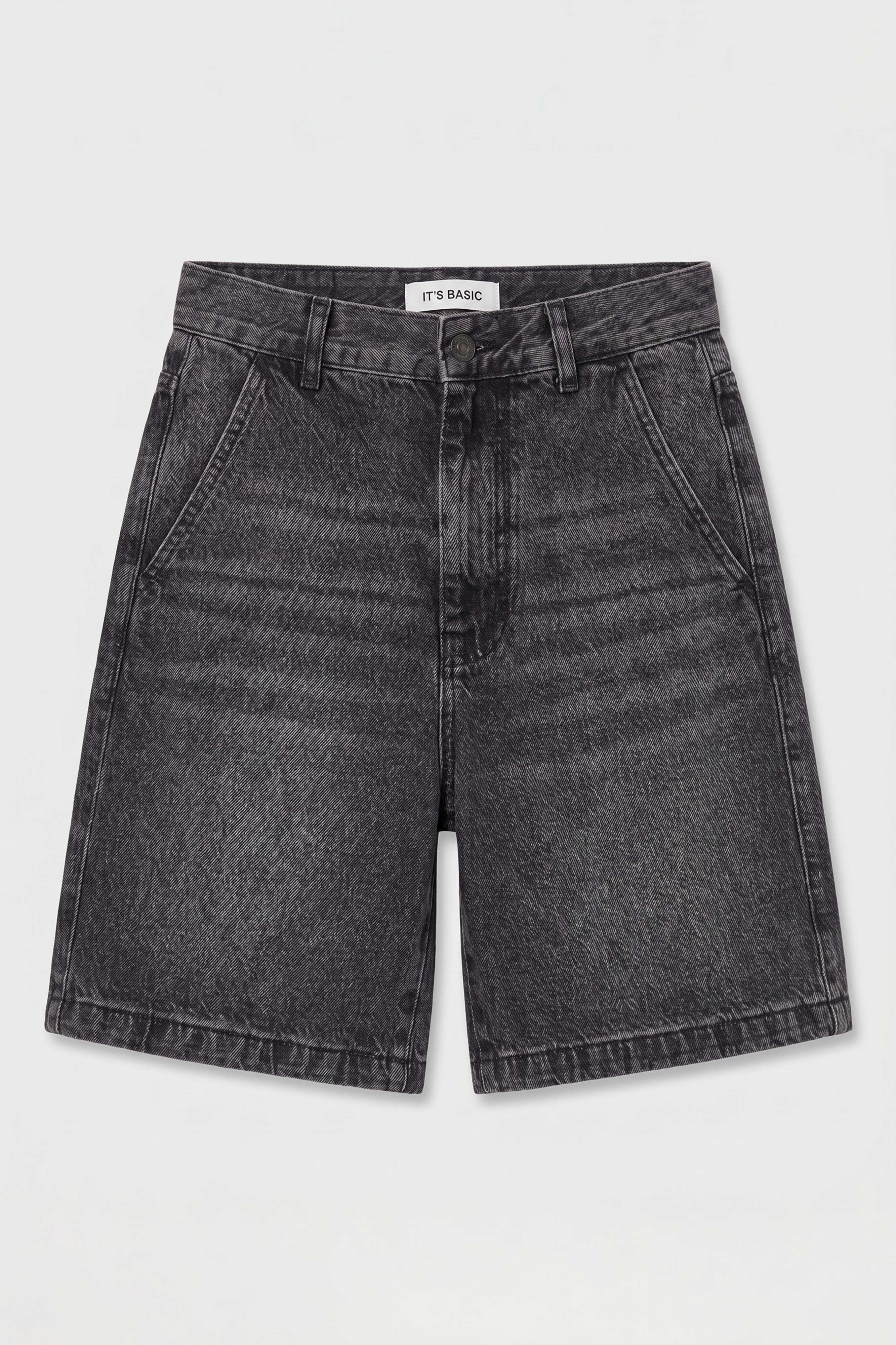 Kadın Koyu Füme 2s6-1 Skater Midi Boy Bermuda Denim Şort