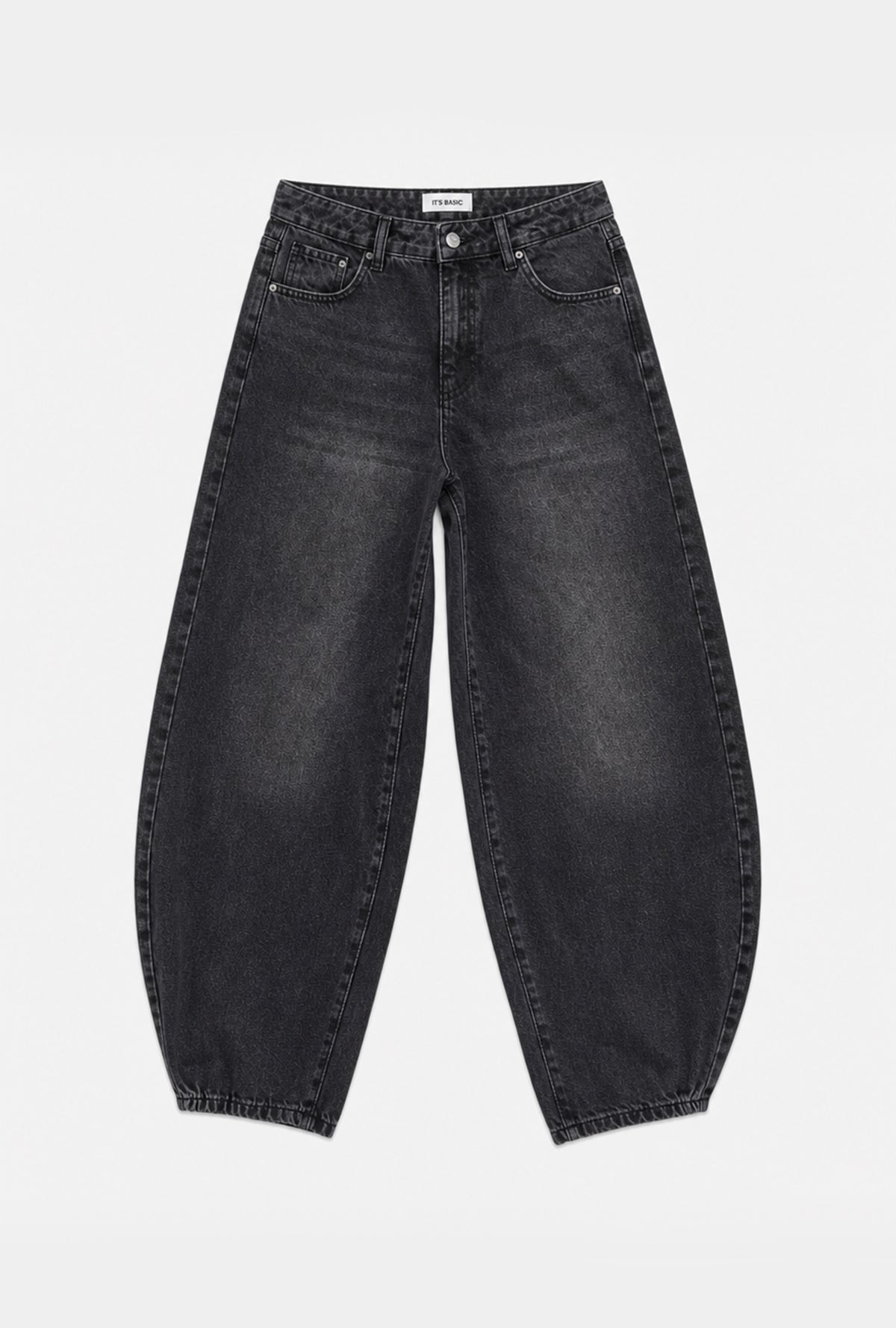 Kadın Koyu Füme 2w6-1 Mega Balon Fit %100 Koton T45 Denim Jean